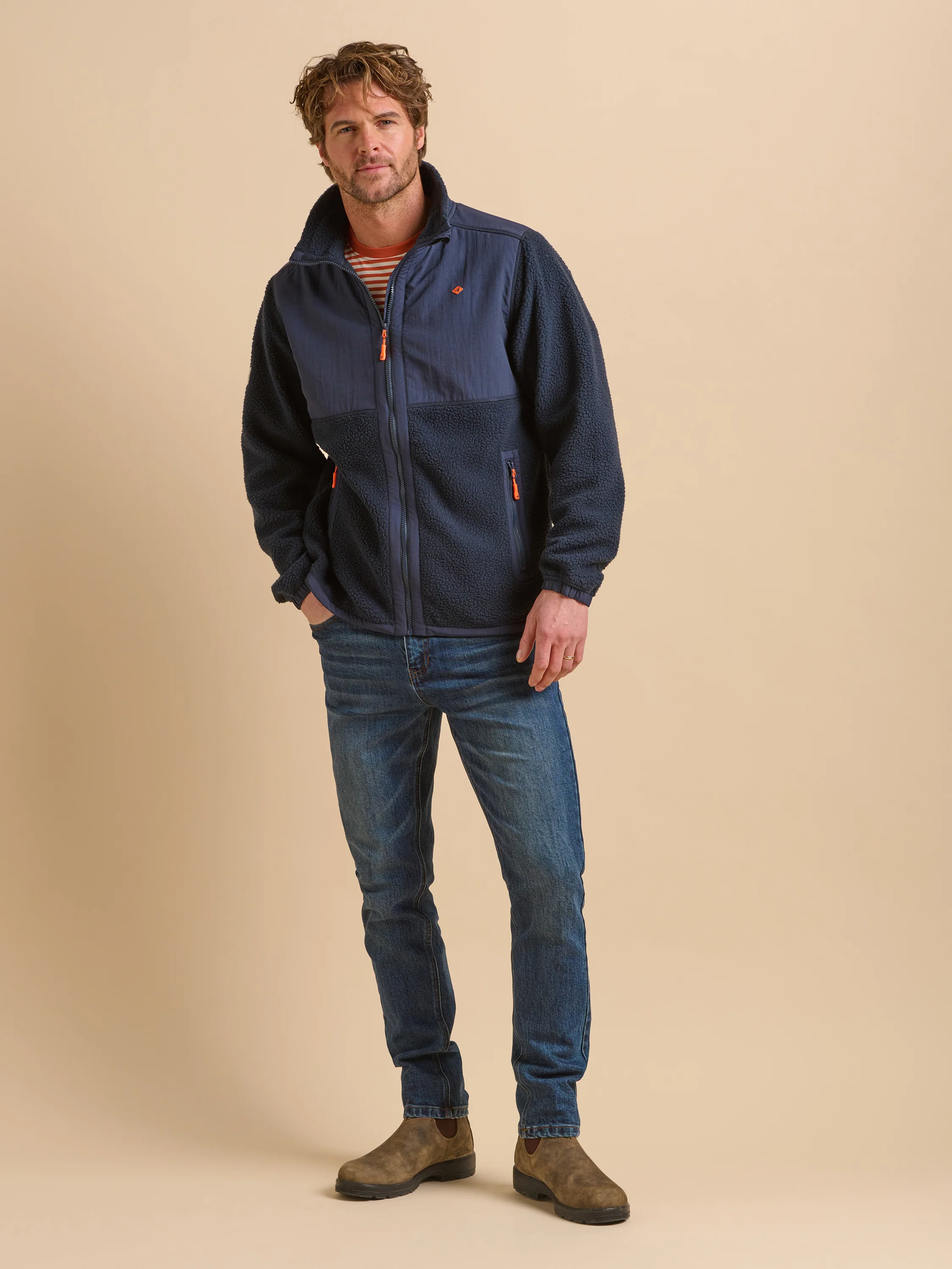 Navy Fleece Jacket - Image 4