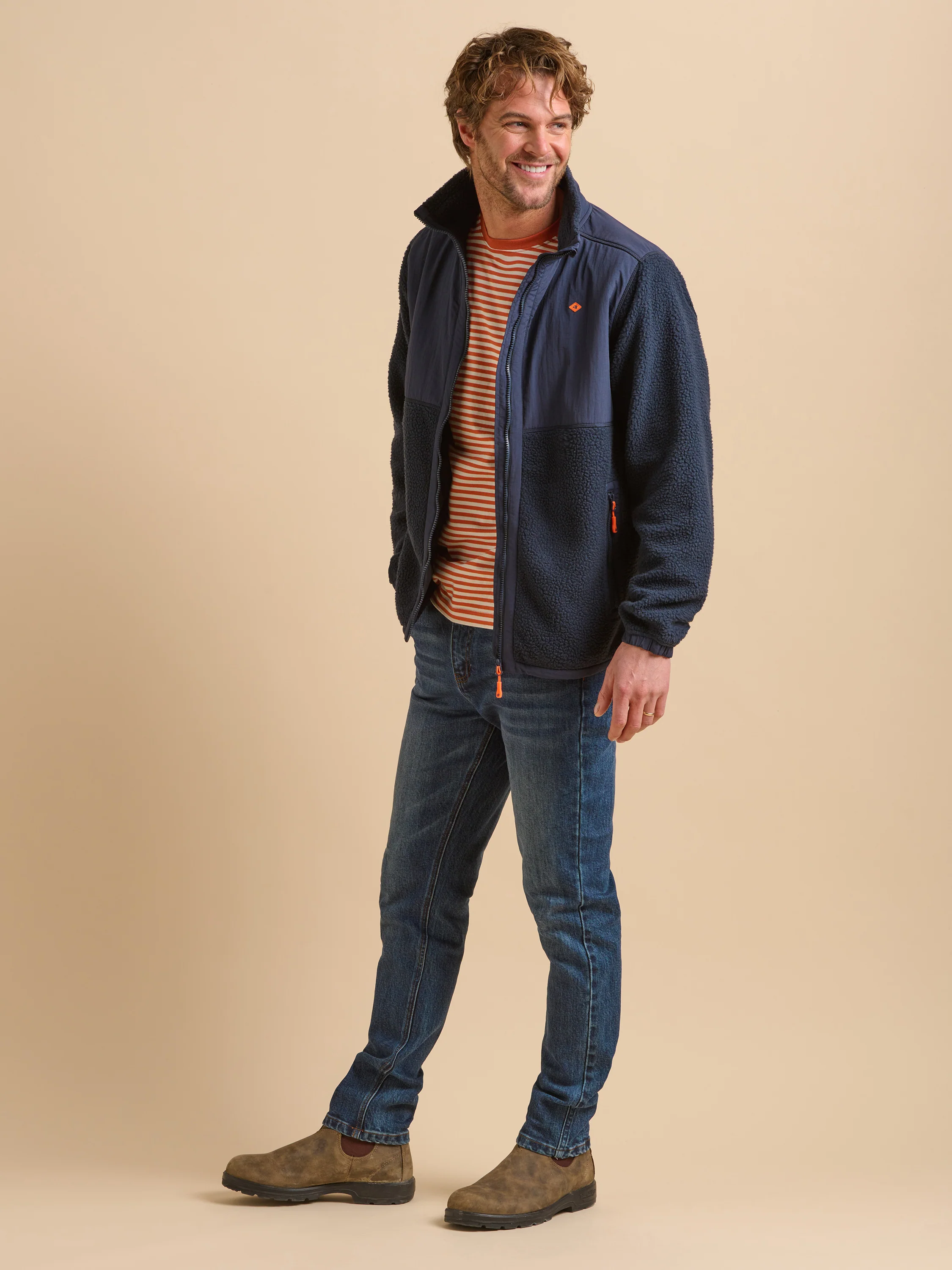 Navy Fleece Jacket - Image 6