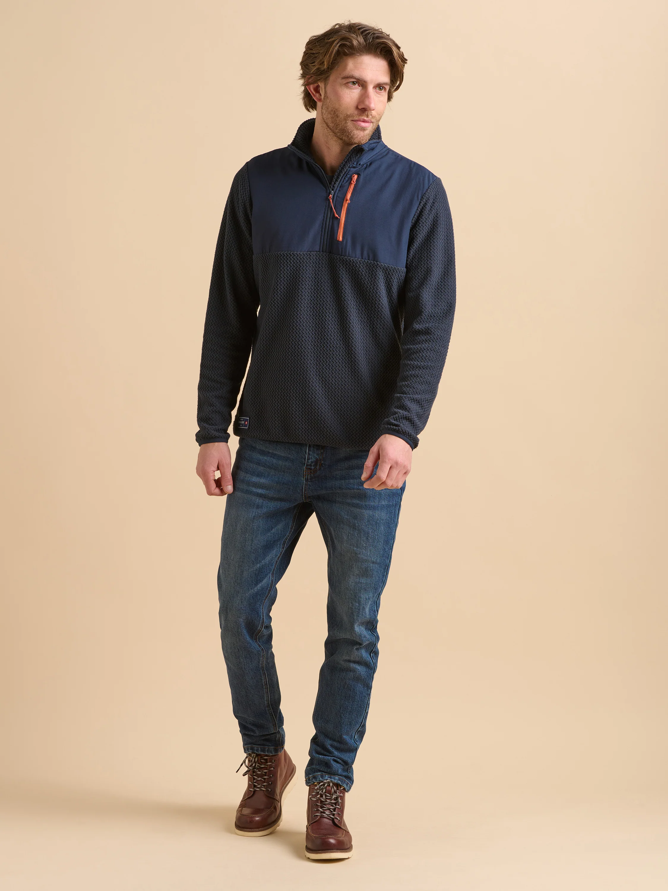 Navy Quarter Zip Micro Fleece - Image 5