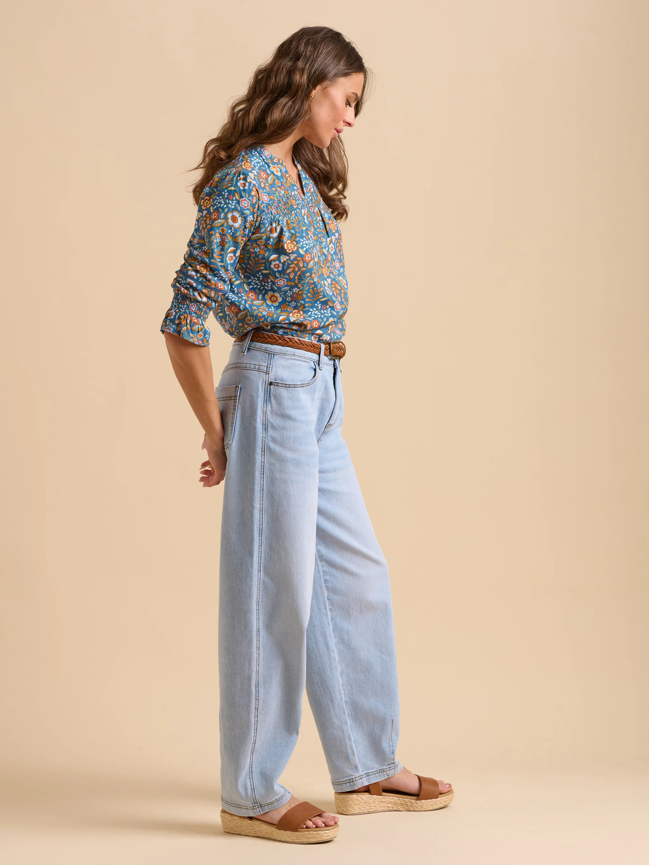 Navy Secret Garden Blouse - Image 3