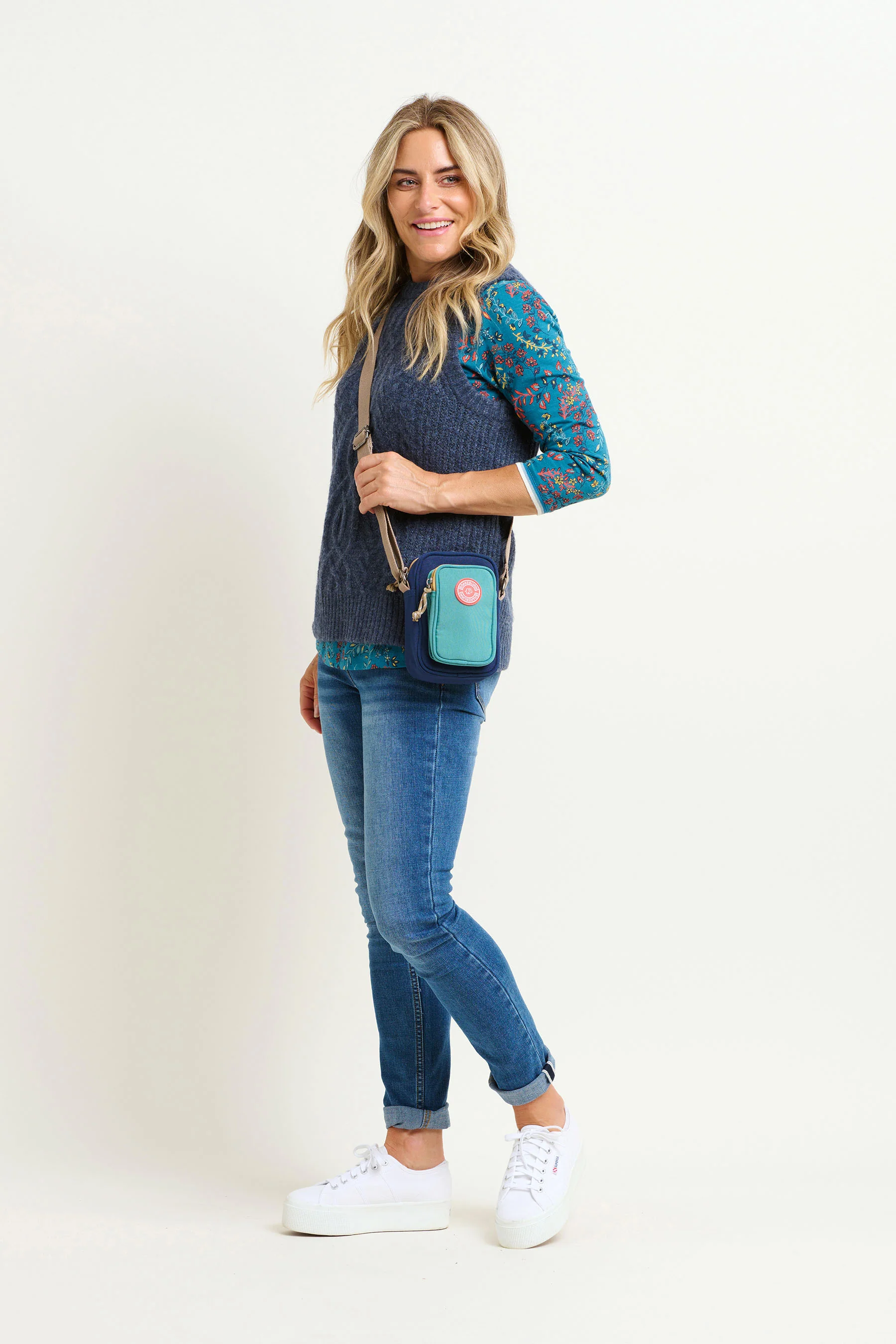 Navy Small Pouch Cross Body Bag - Image 3