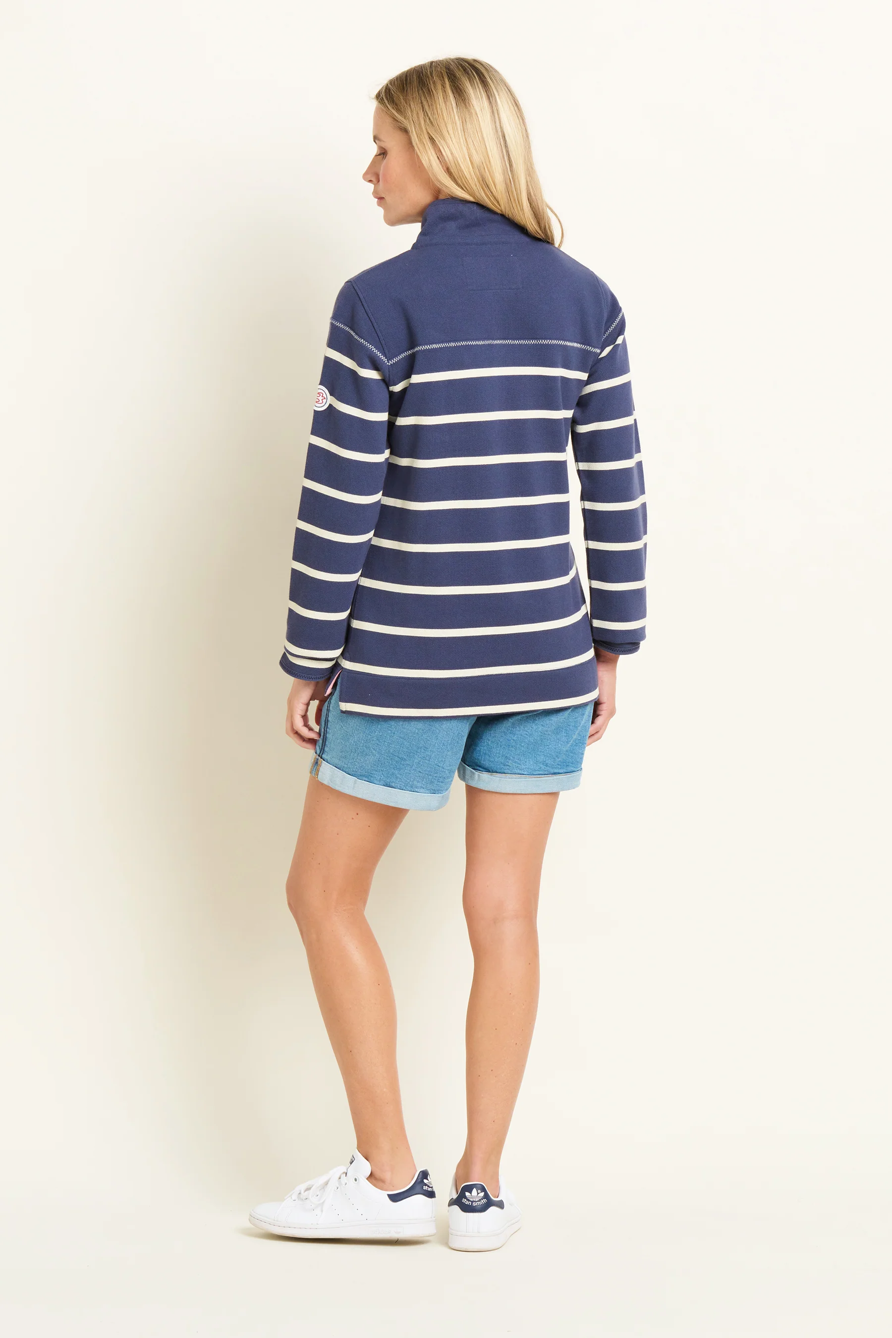 Navy Stripe Quarter Zip - Image 2