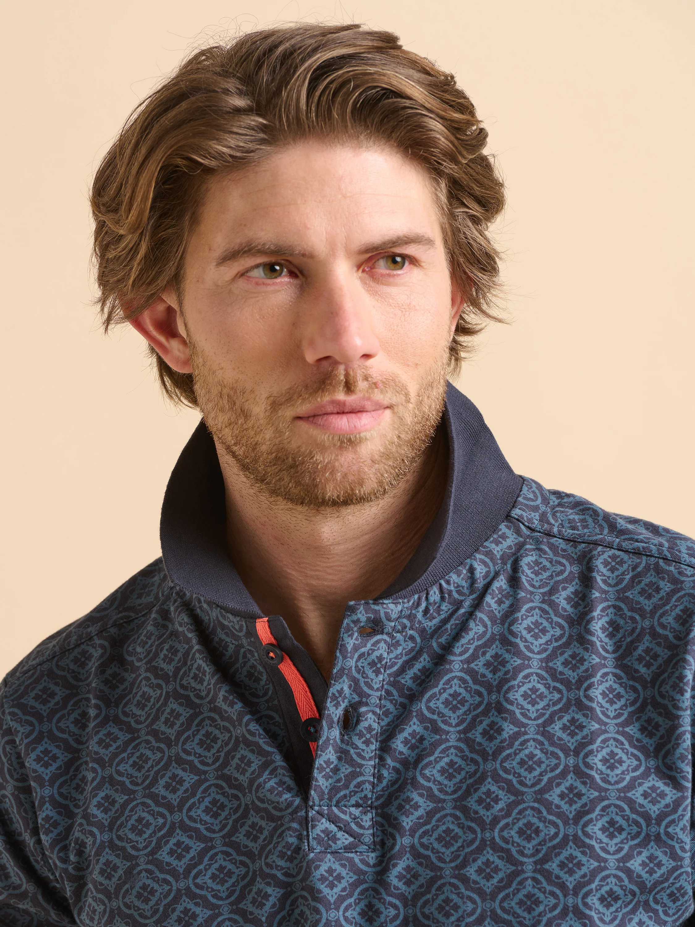 Navy Tile Polo - Image 4