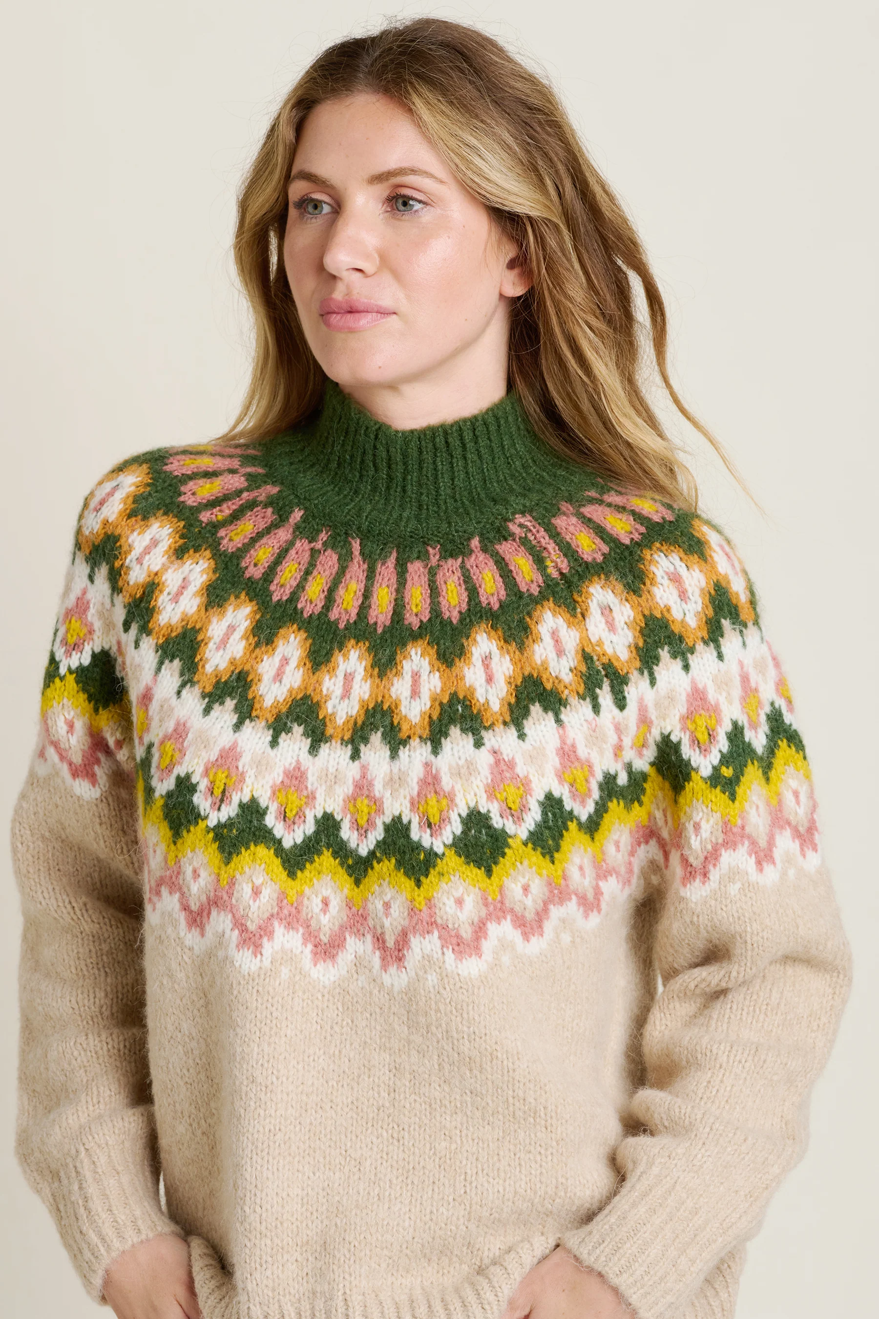 Oat Chunky Knitted Fairisle Jumper - Image 4
