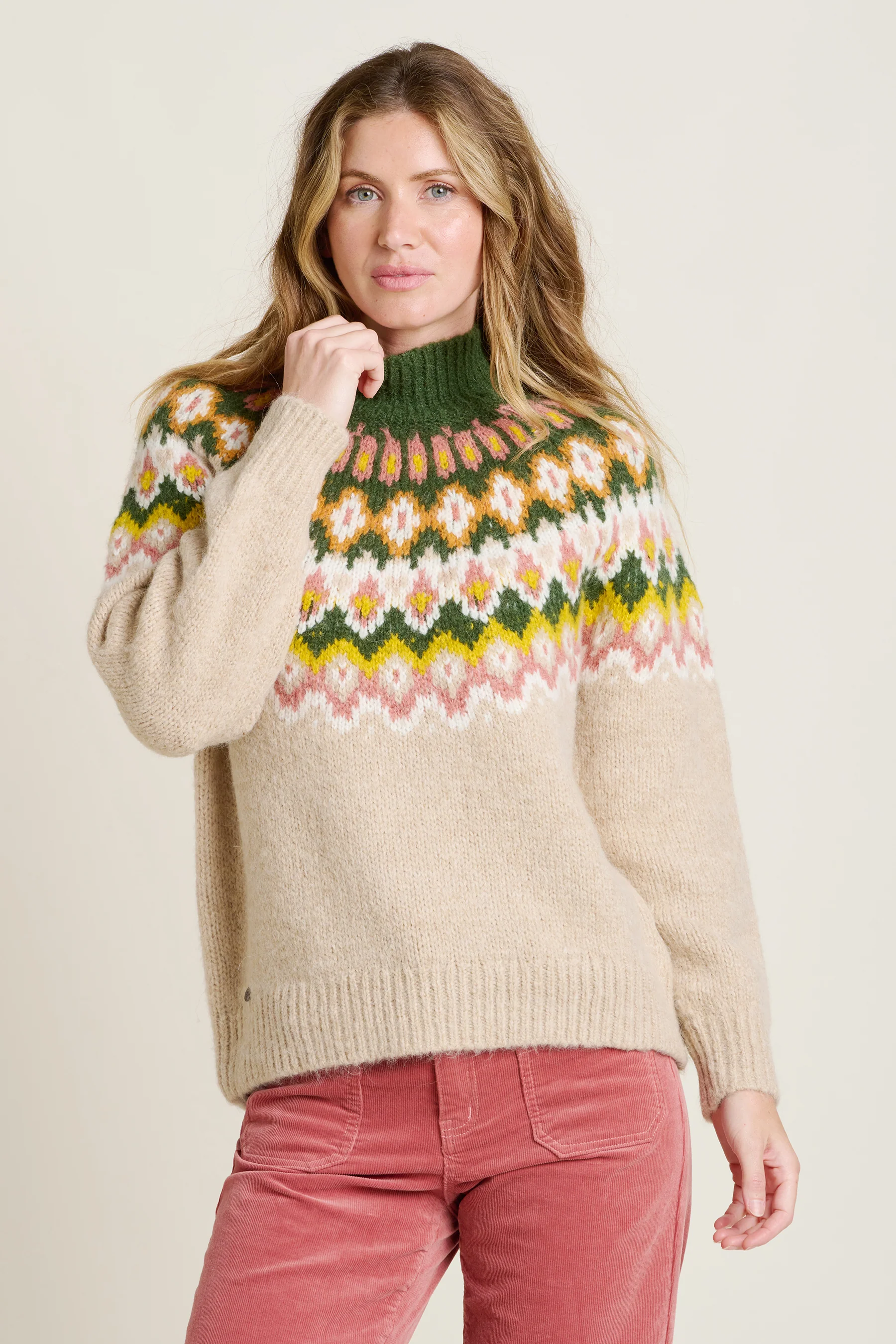 Oat Chunky Knitted Fairisle Jumper - Image 5