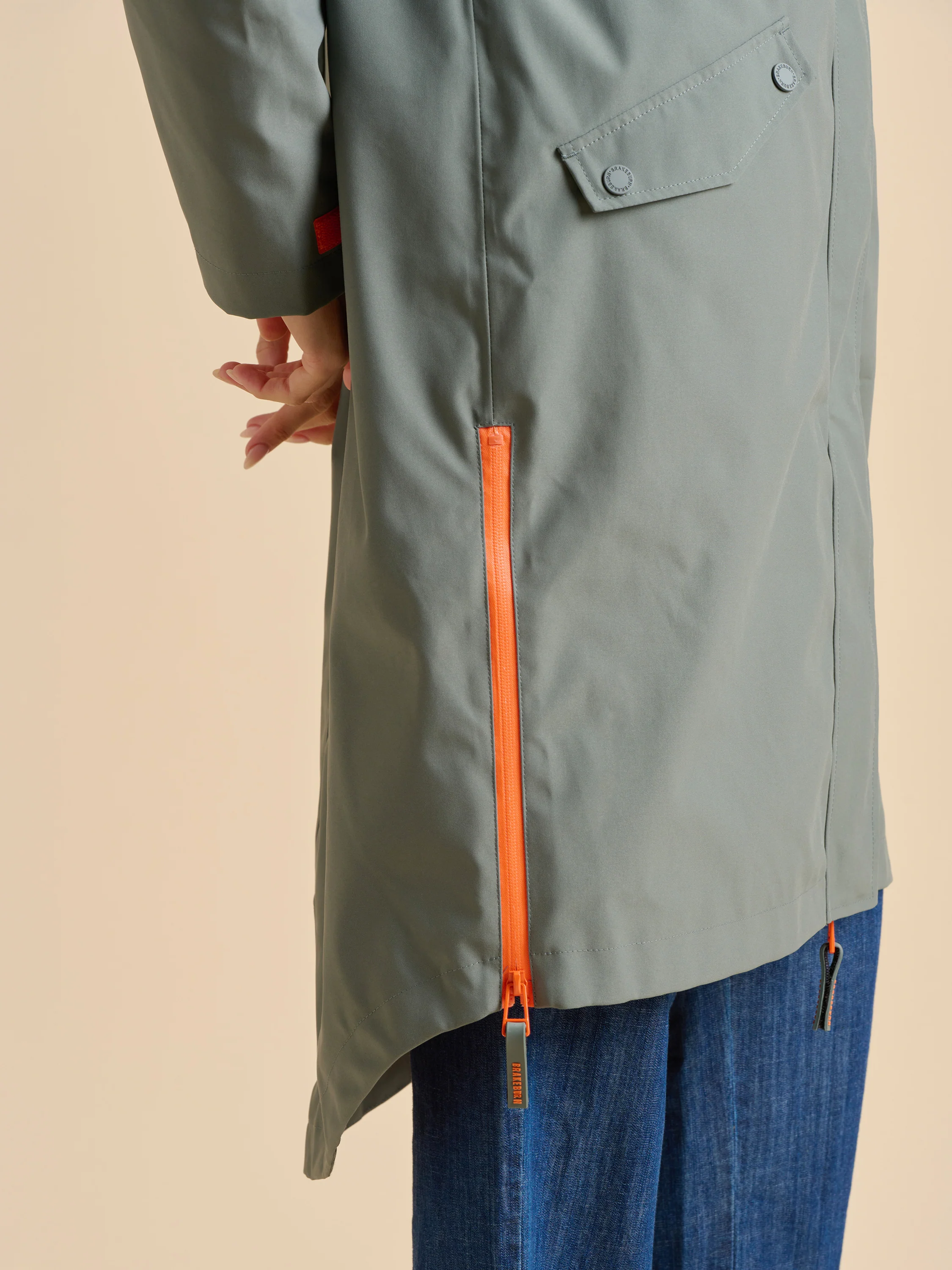 Orange Pop Waterproof Coat - Image 6