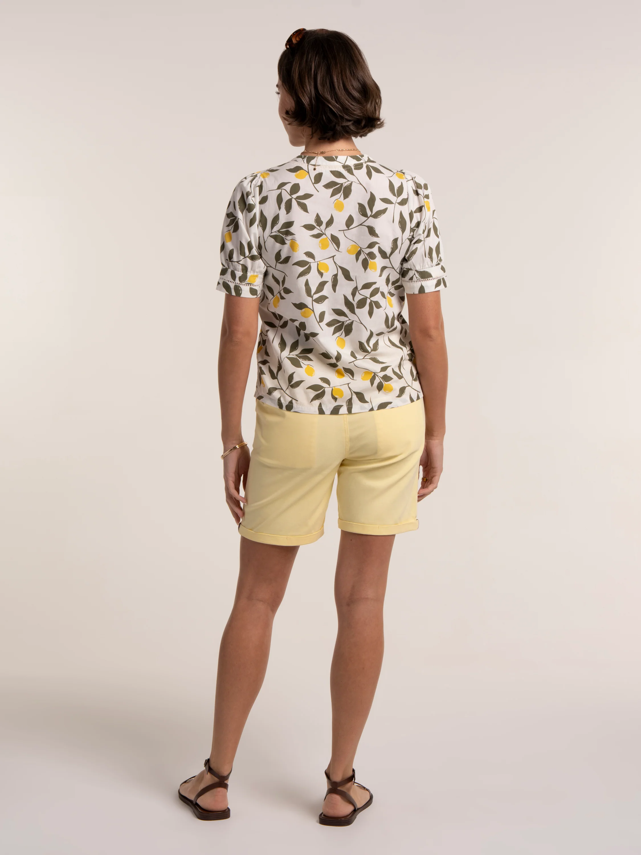 Palermo Lemon Printed Blouse - Image 3