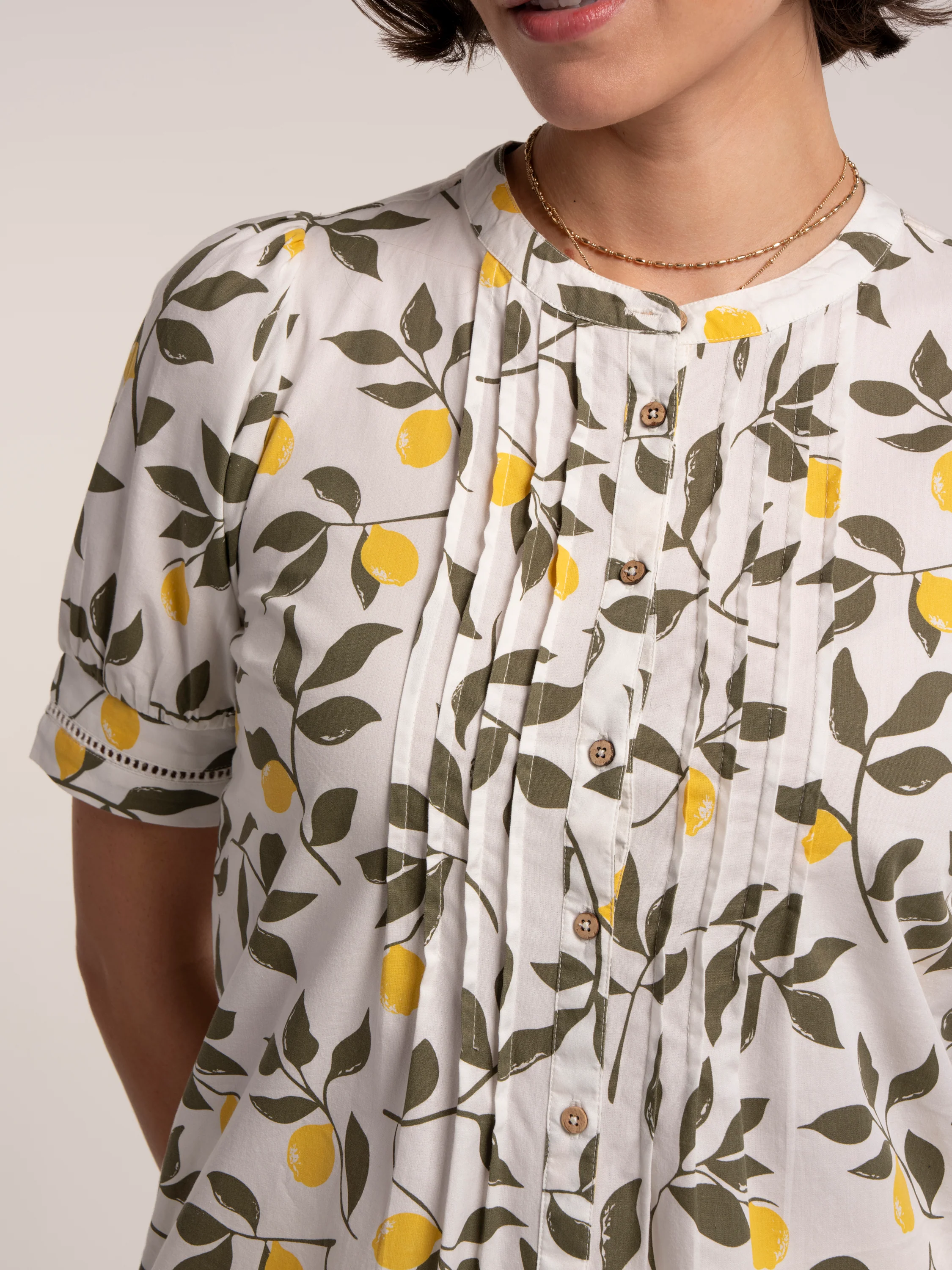 Palermo Lemon Printed Blouse - Image 4