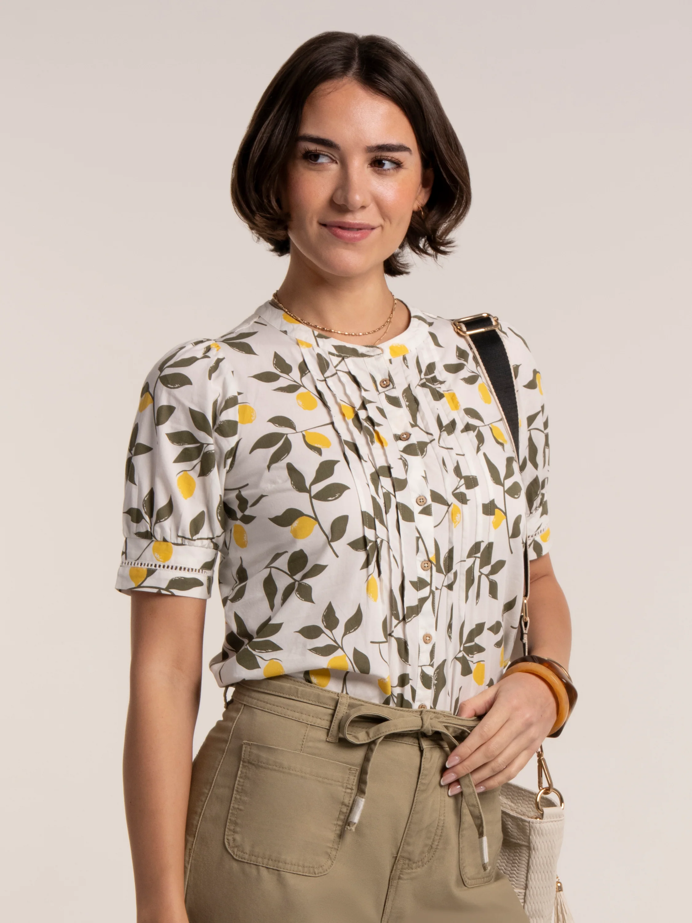 Palermo Lemon Printed Blouse - Image 7