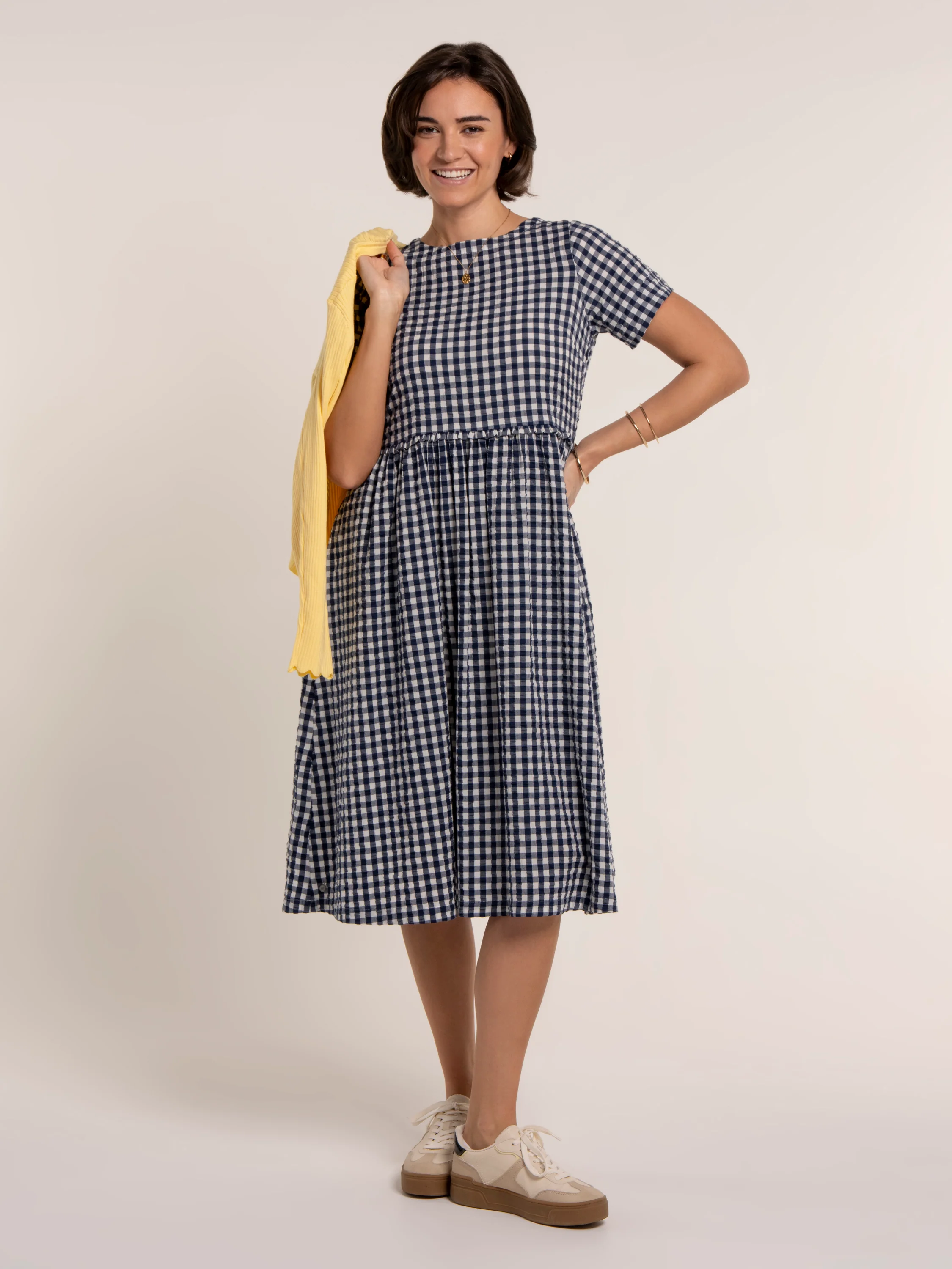 Perla Midi Gingham Dress