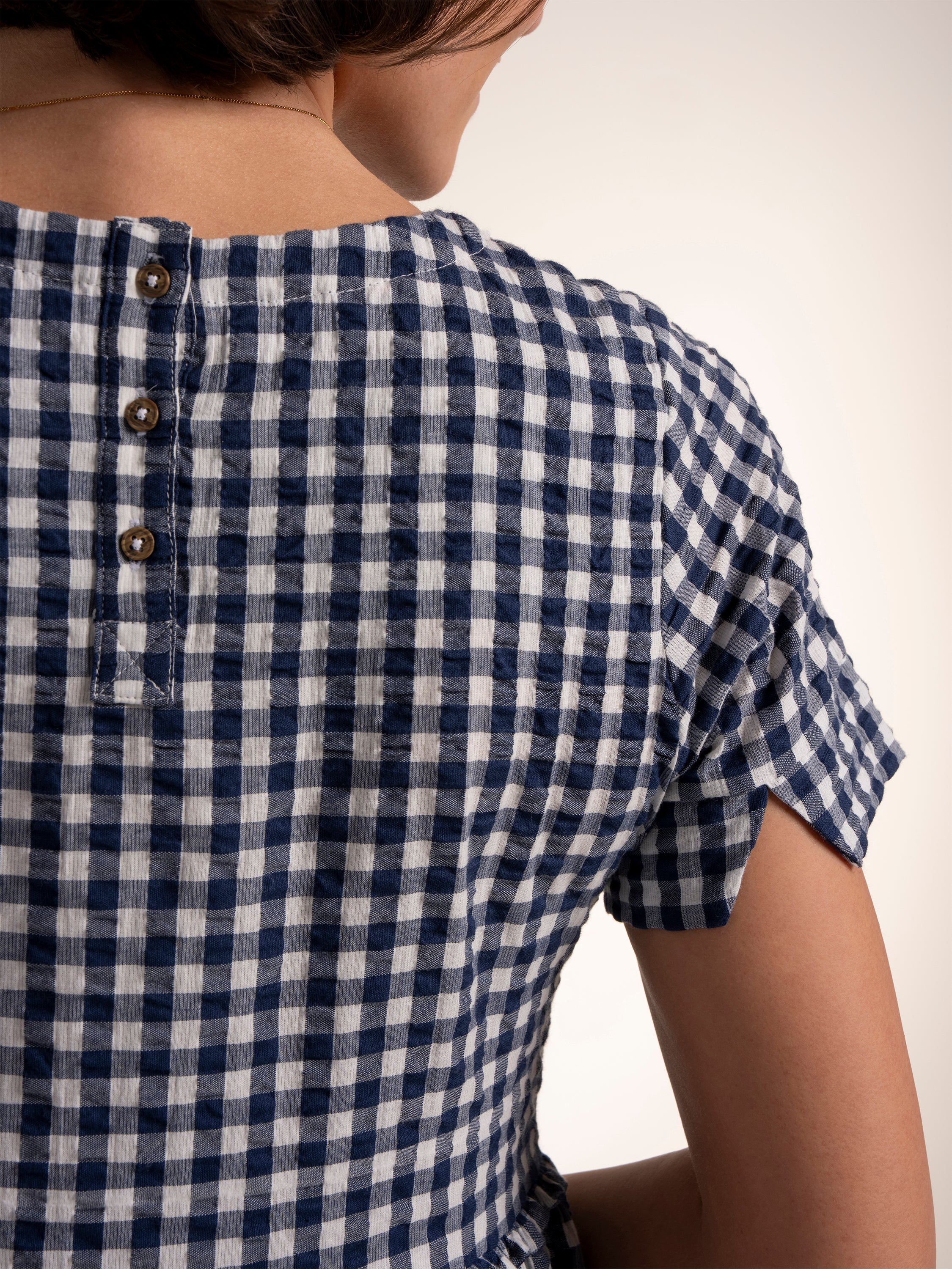 Perla Midi Gingham Dress - Image 3