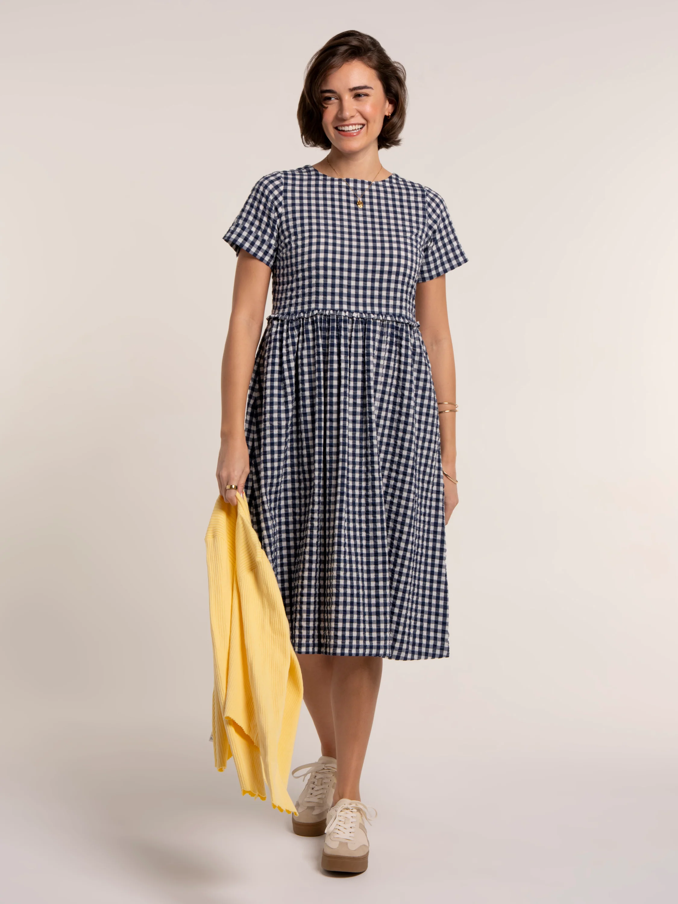 Perla Midi Gingham Dress - Image 7