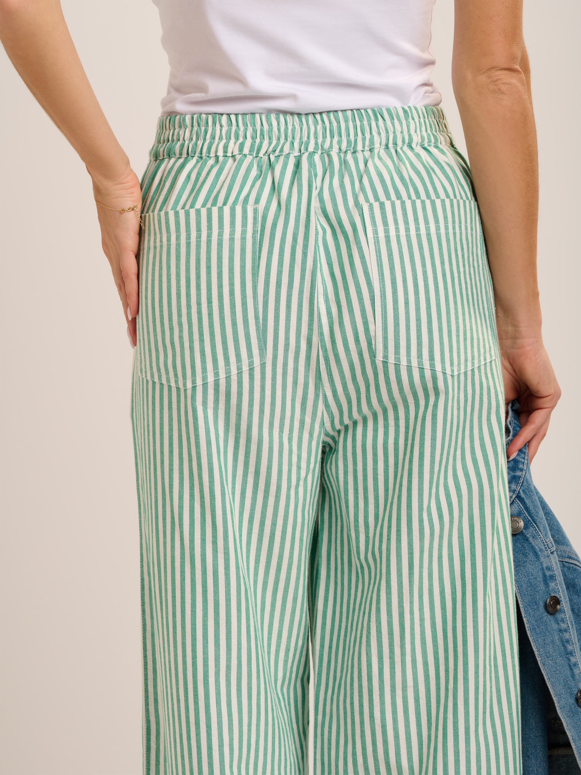 Phoebe Stripe Wide Leg Trouser - Image 4