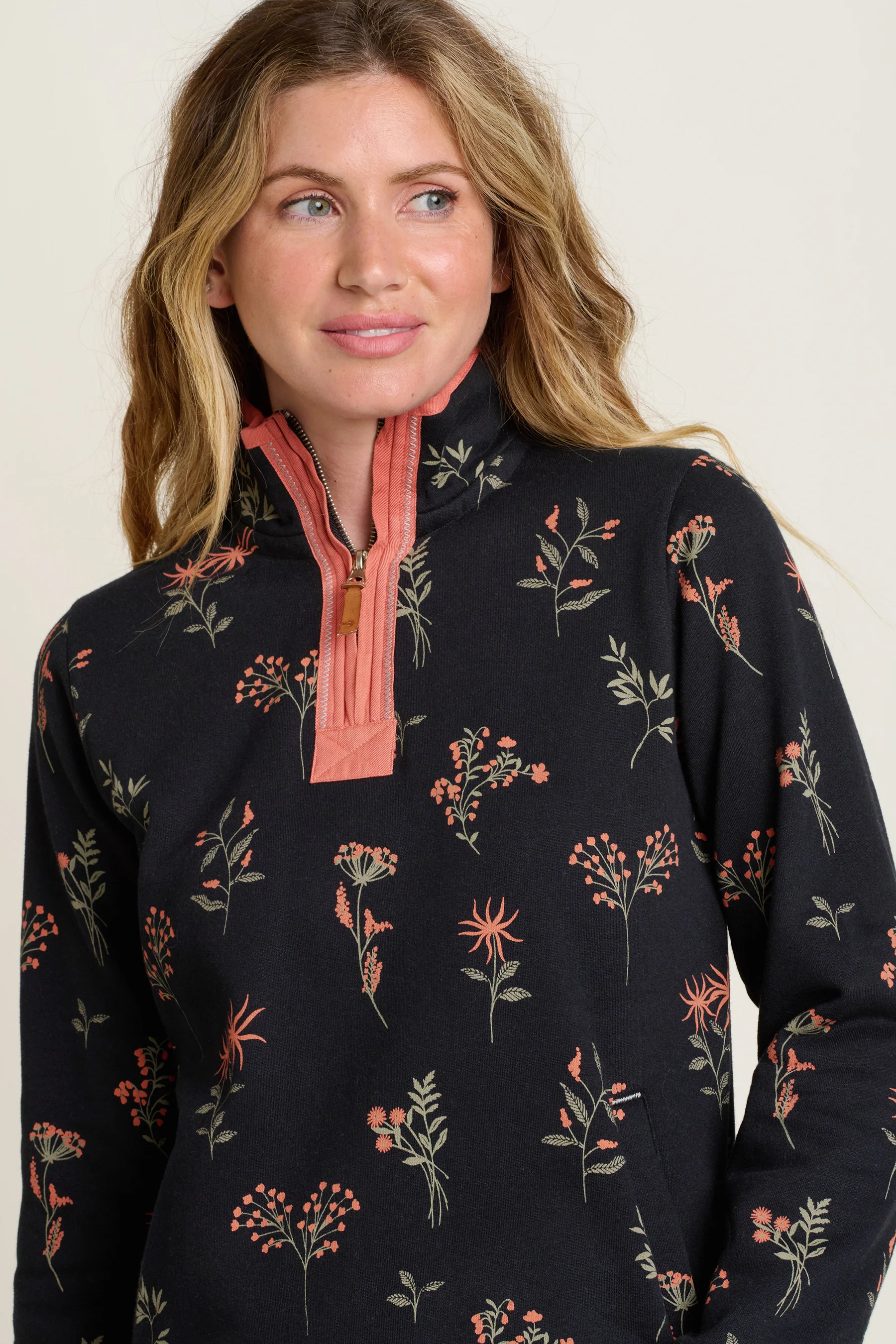 Printed Quarter Zip Sweatshirt - Image 3