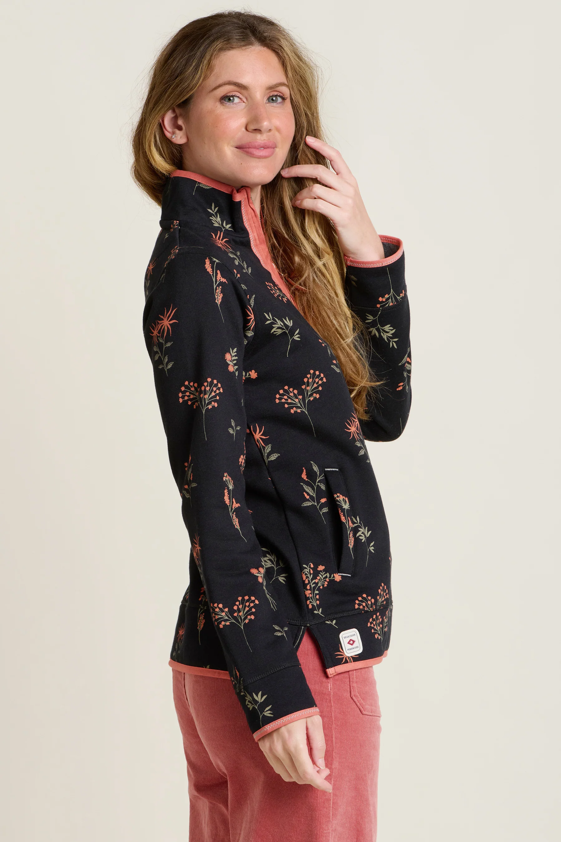 Printed Quarter Zip Sweatshirt - Image 4