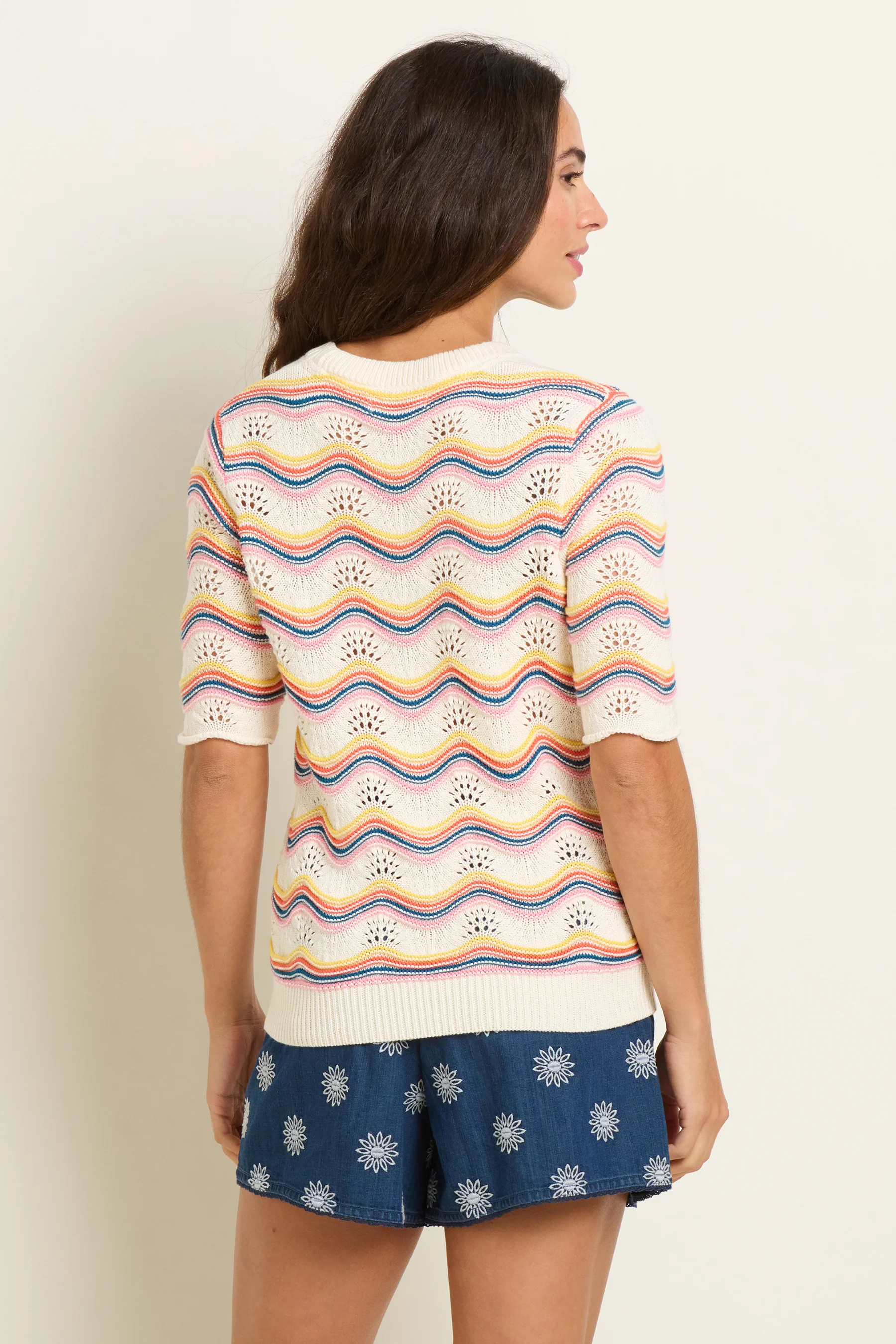 Rainbow Wave Knitted Tee - Image 3