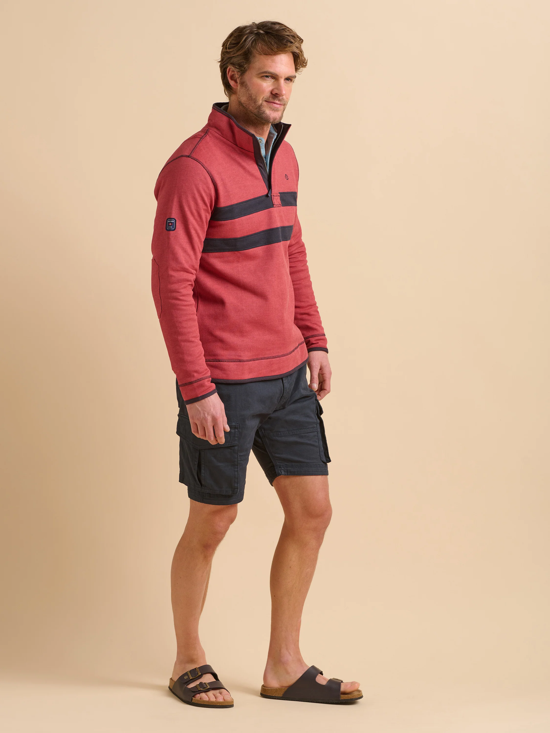Red Pique Quarter Zip - Image 3