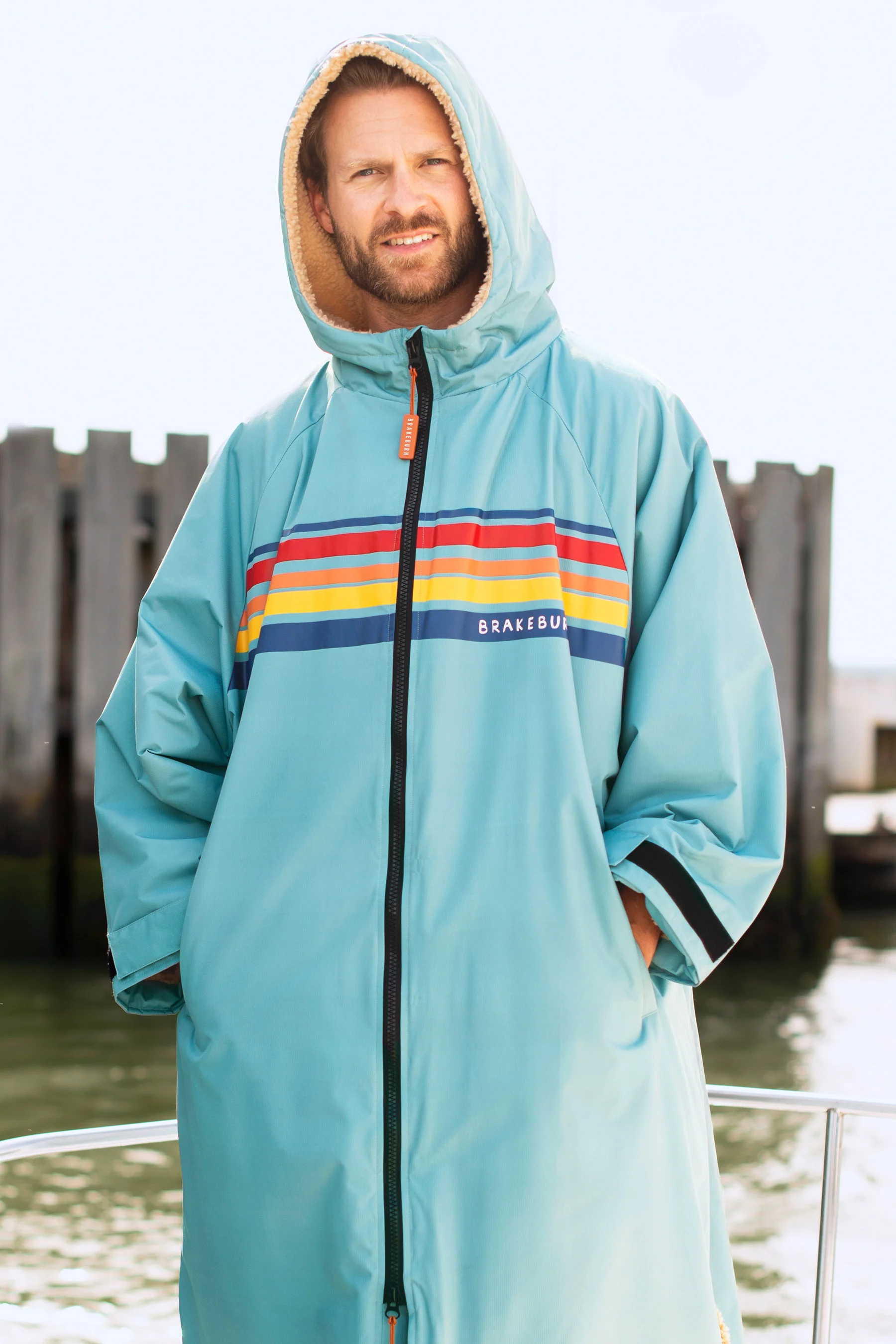 Retro Stripe Chinook Changing Robe - Image 10