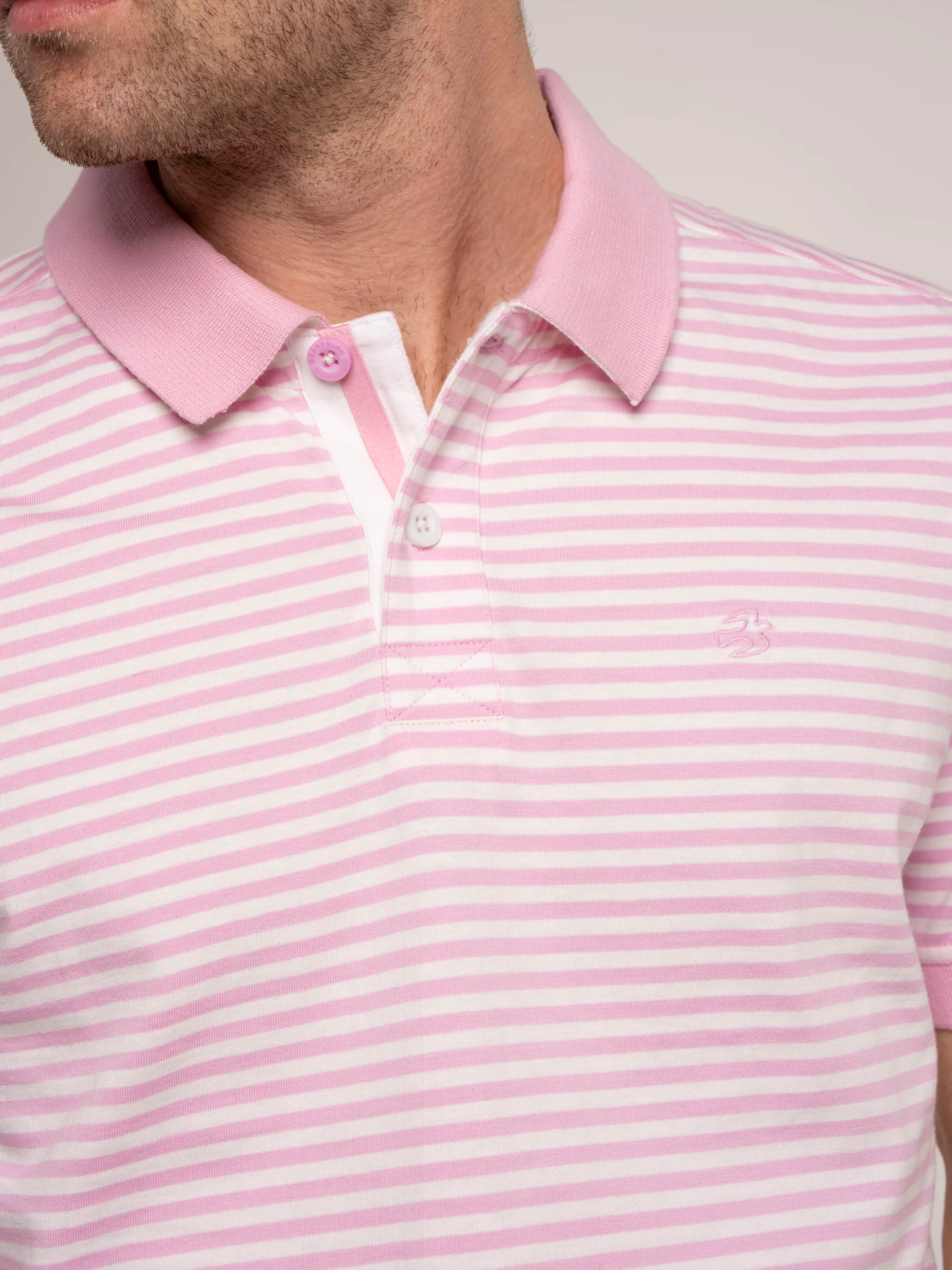 Salehurst Stripe Jersey Polo - Image 5