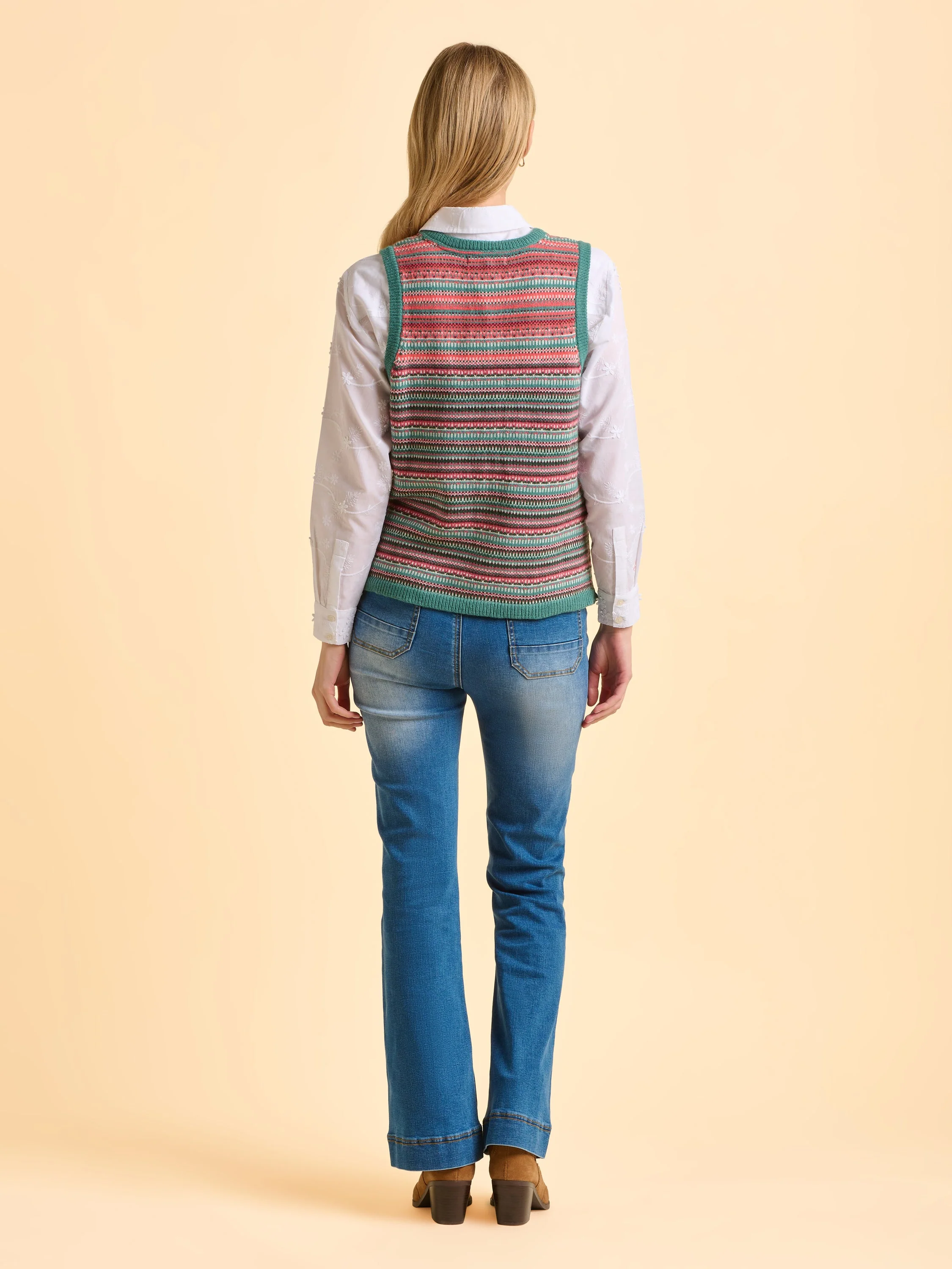 Salted Fairisle Button Tank - Image 3
