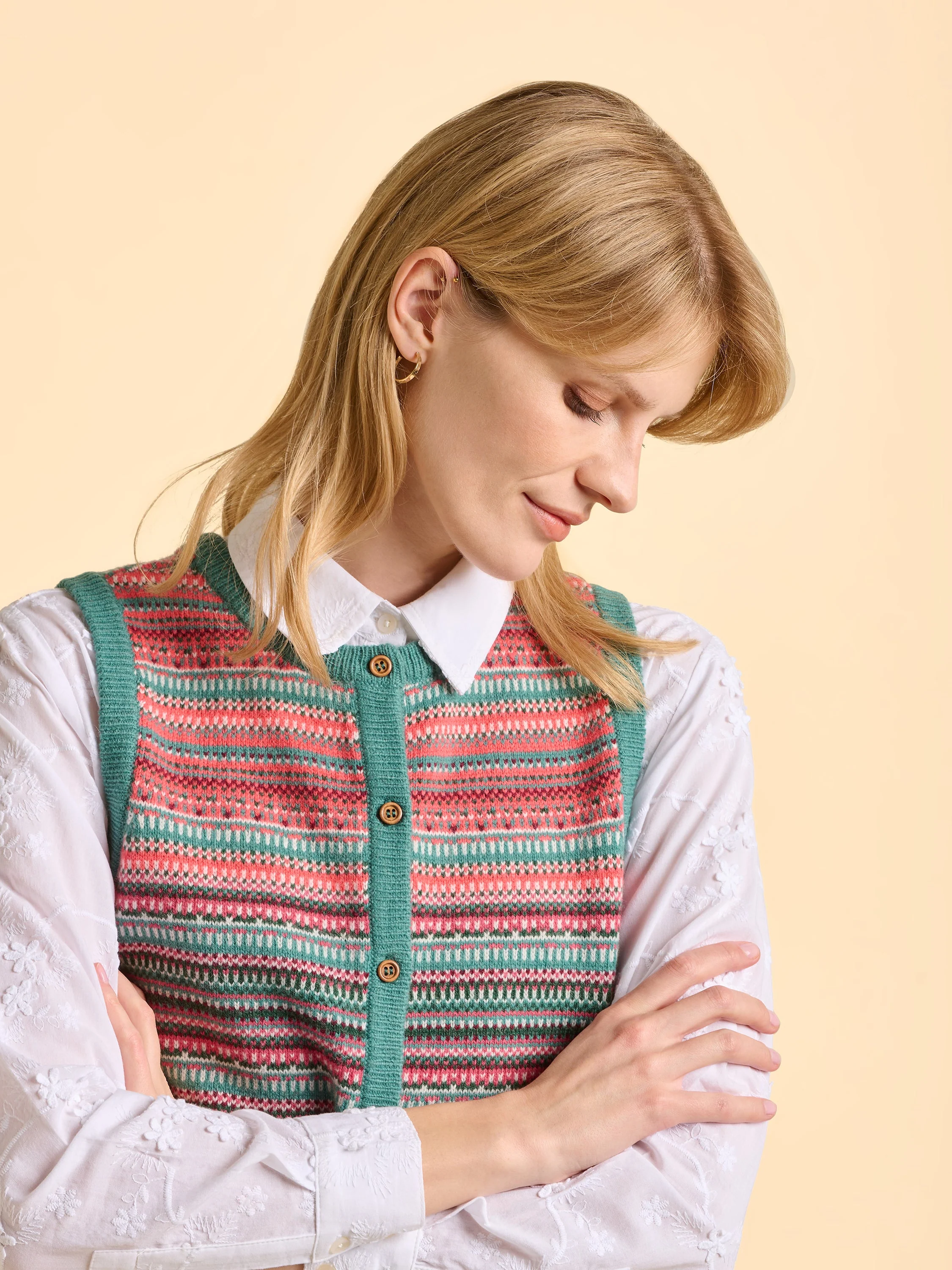 Salted Fairisle Button Tank - Image 4