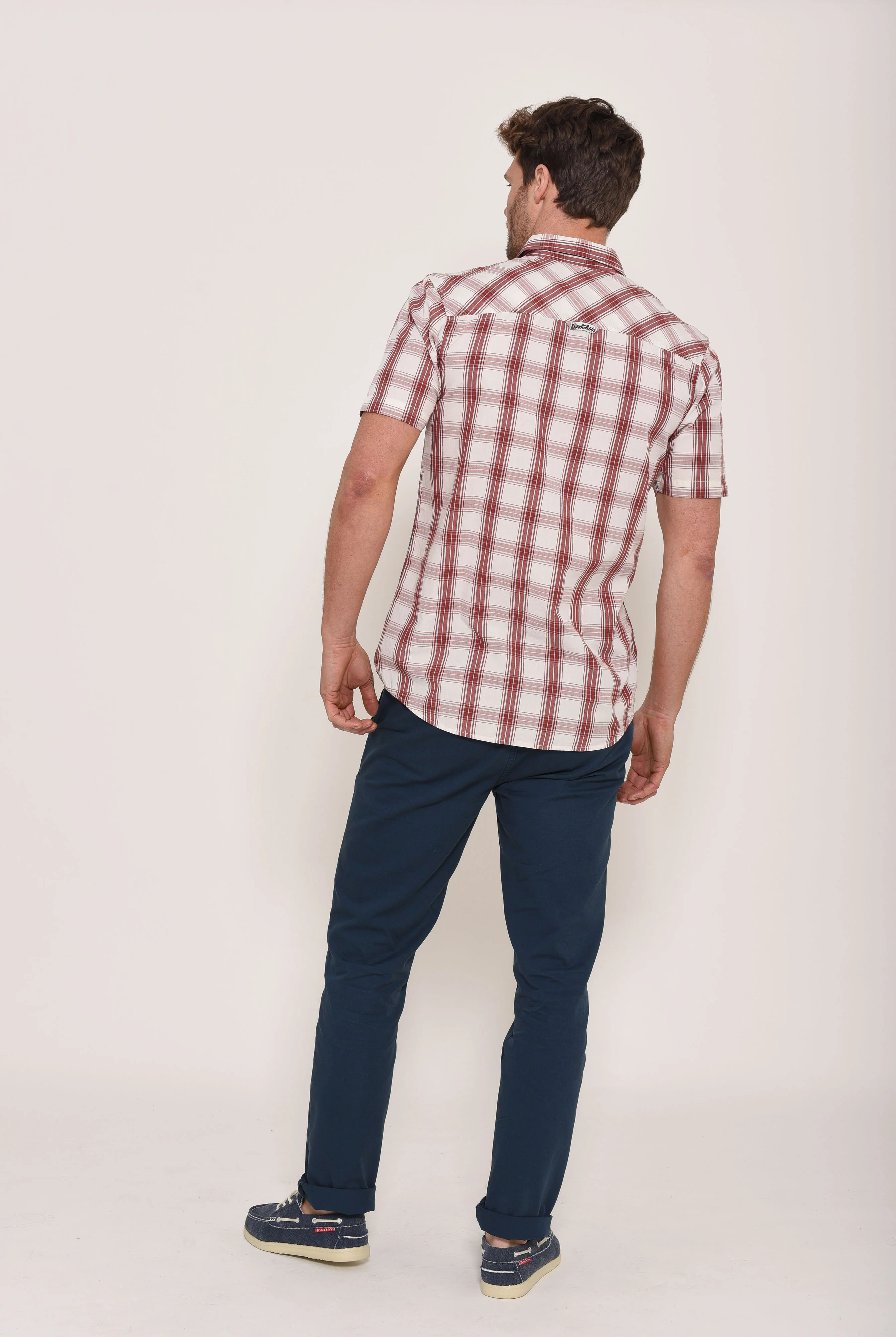Short Sleeve Shirt Red Check - Image 2