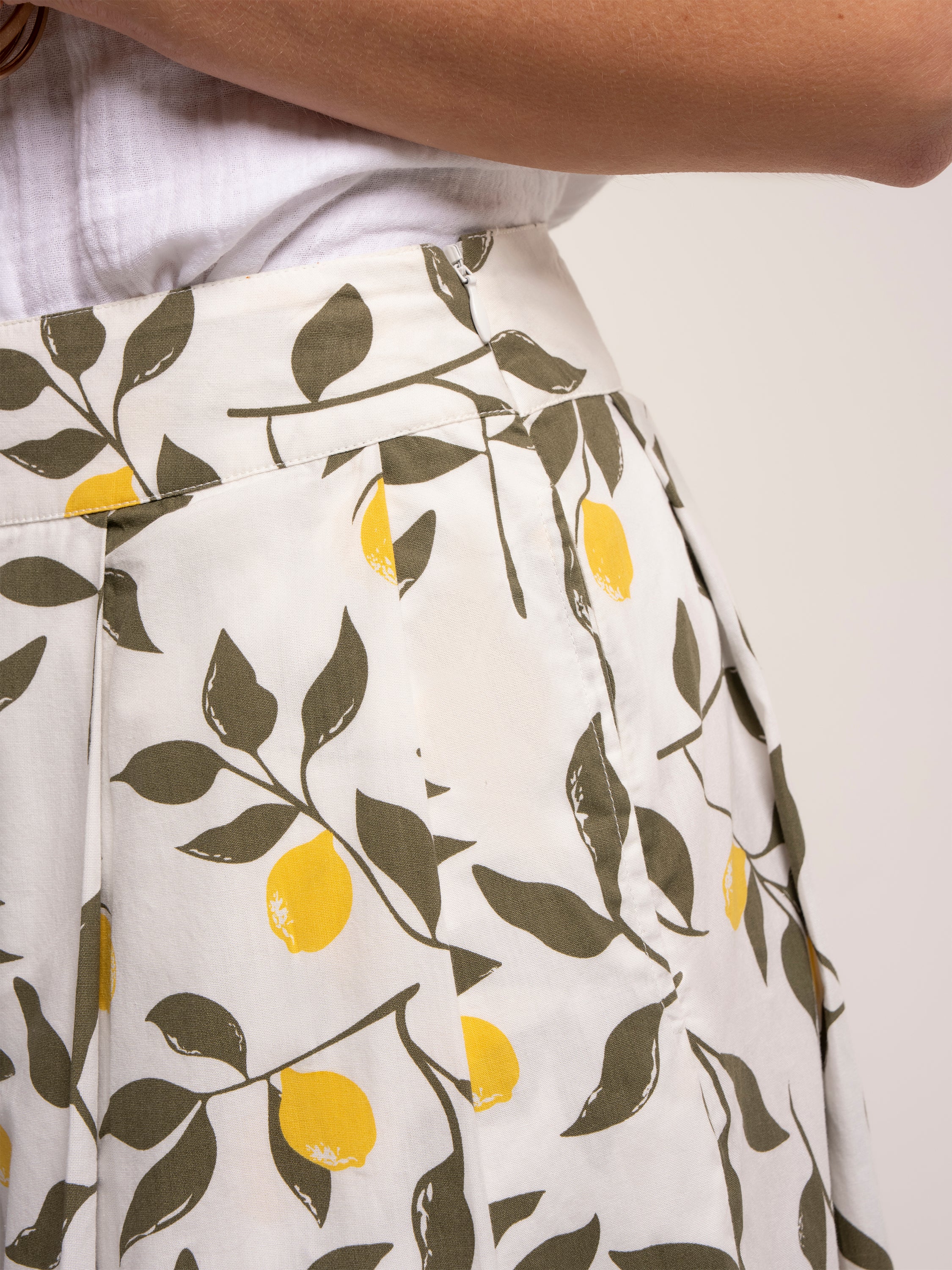 Sicily Lemon Printed Midi Skirt - Image 6