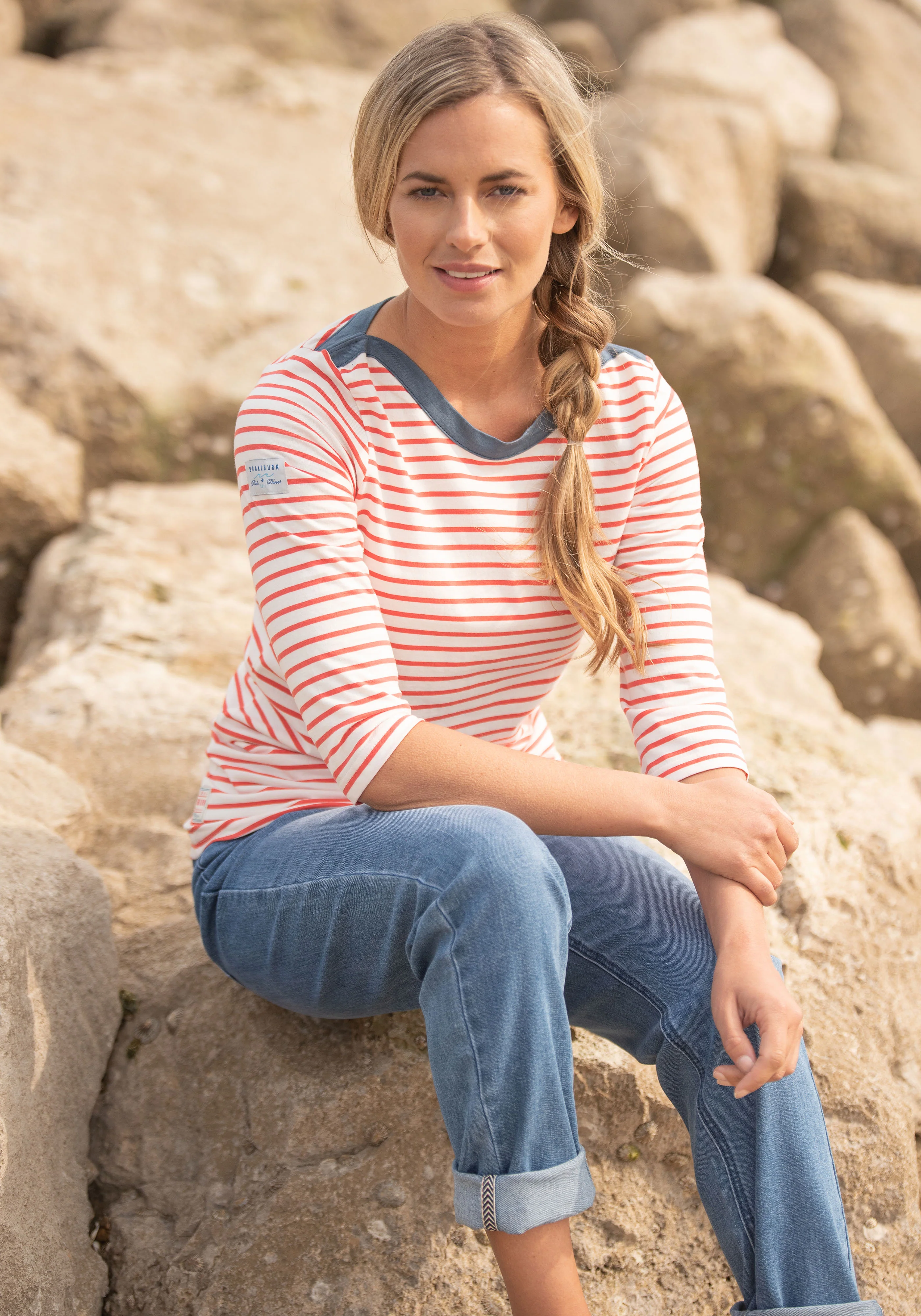 3/4 Sleeve Stripe T-Shirt - Image 5