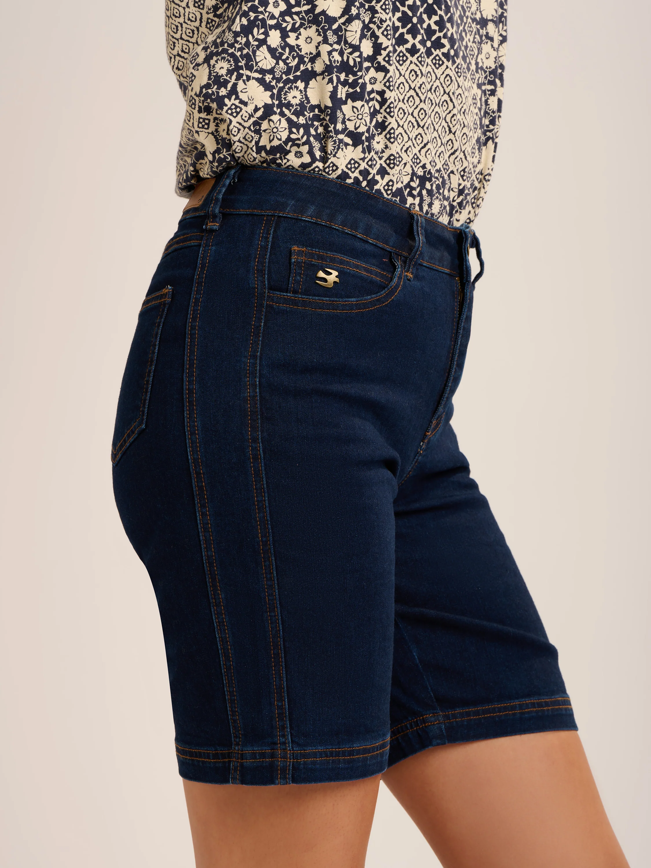 Slim Fit Denim Short - Image 3