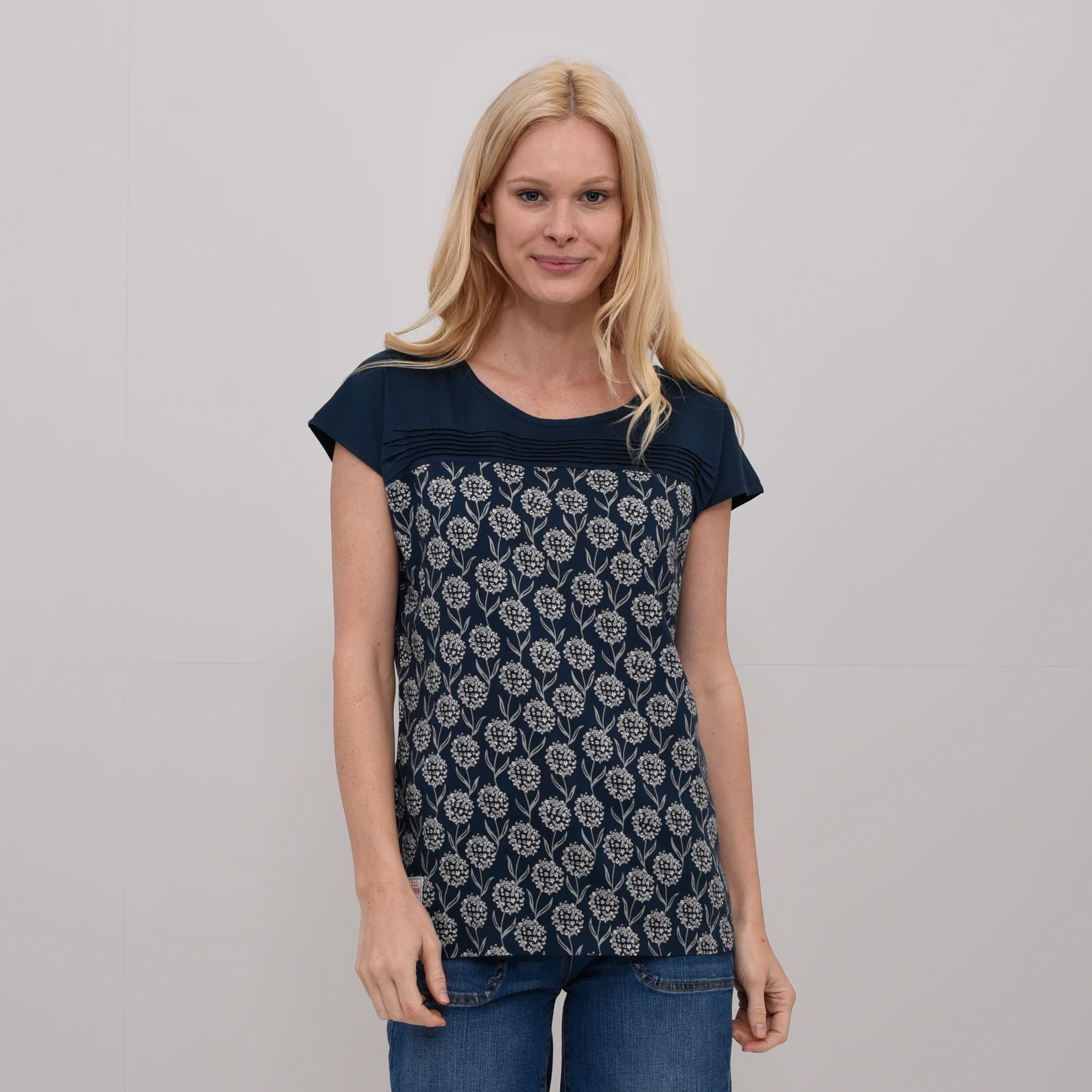 Spring Flower Tshirt Navy