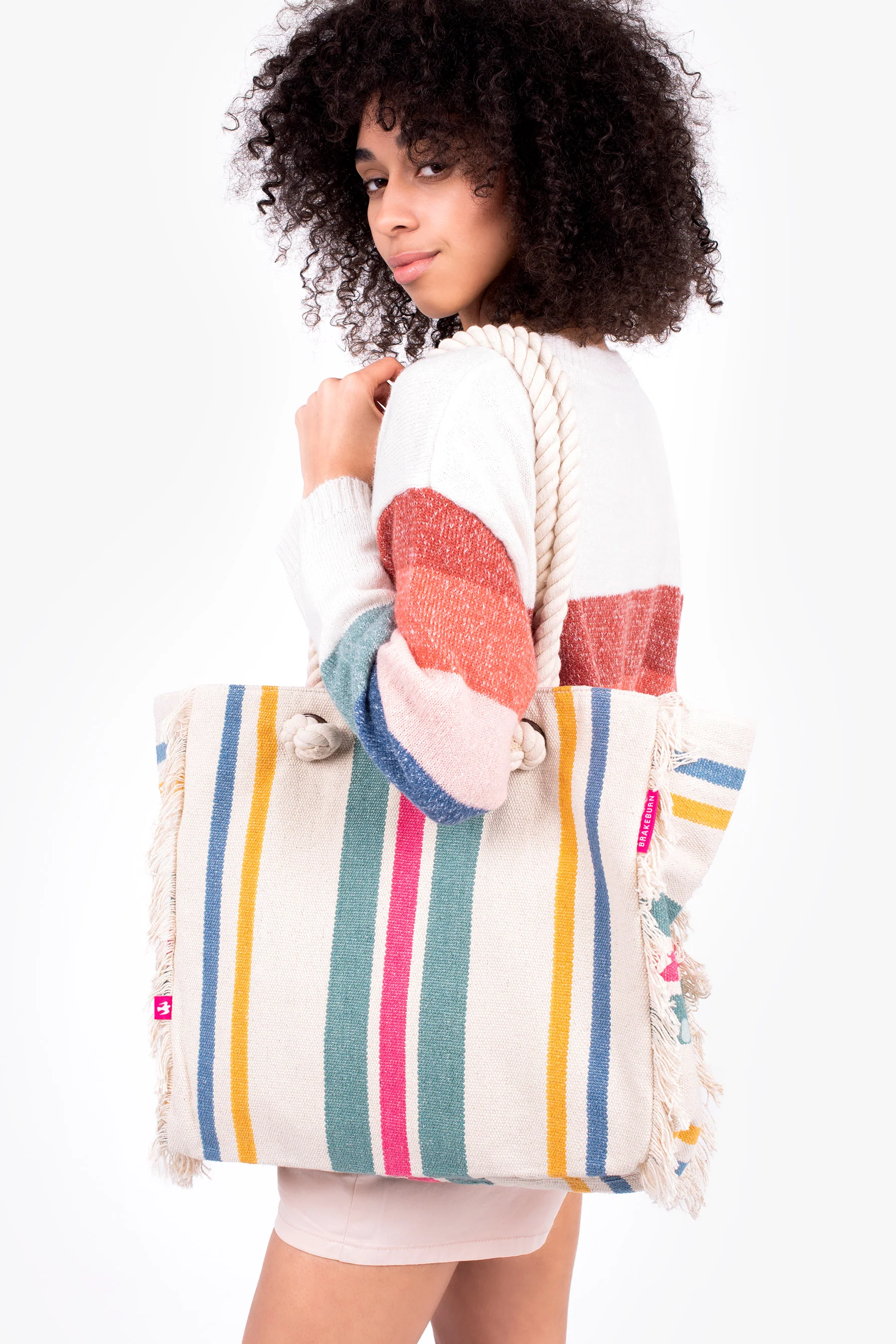 Stripe Beach Bag - Image 2