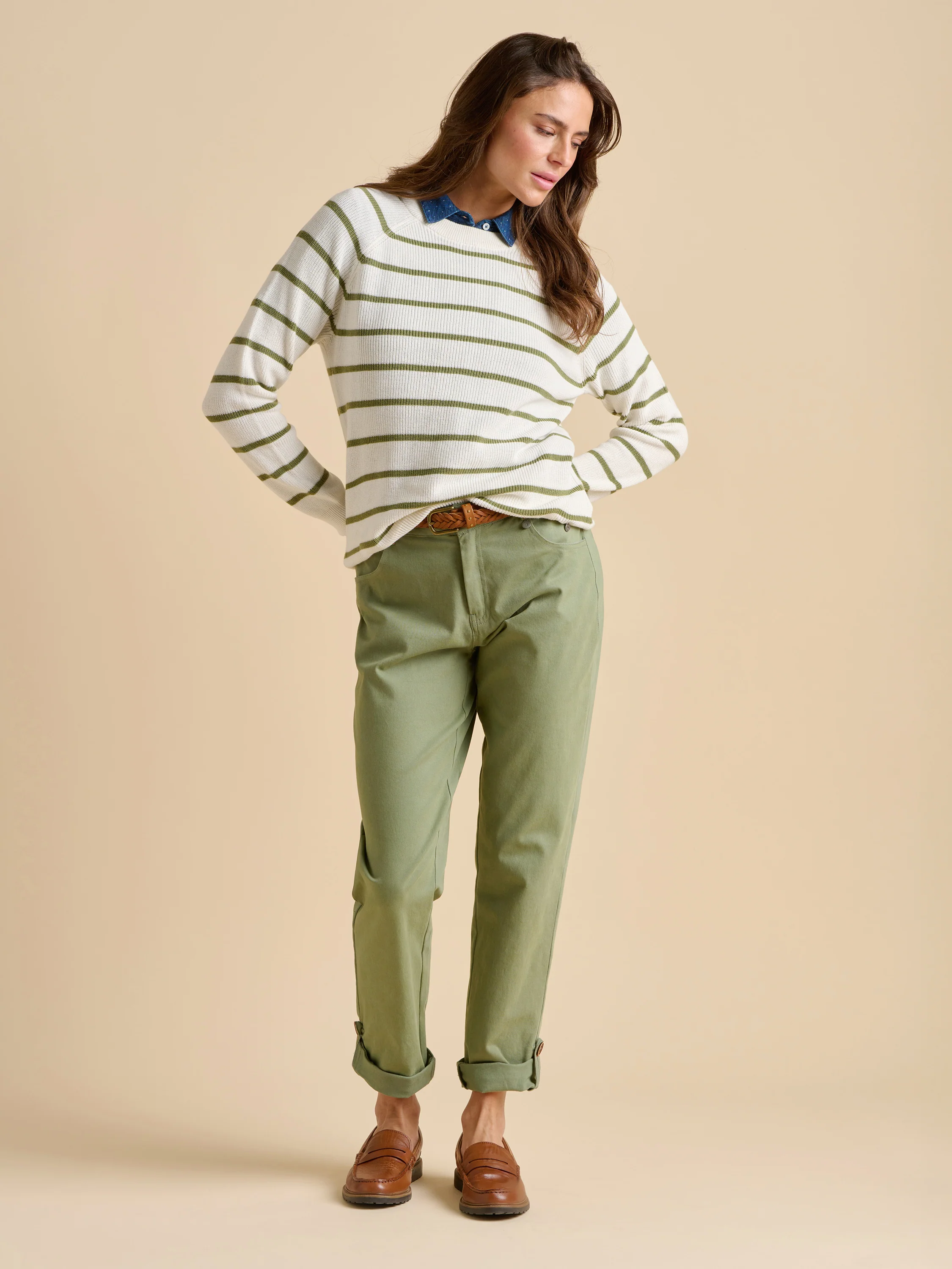 Stripe Crew Neck Knitted Jumper - Image 3
