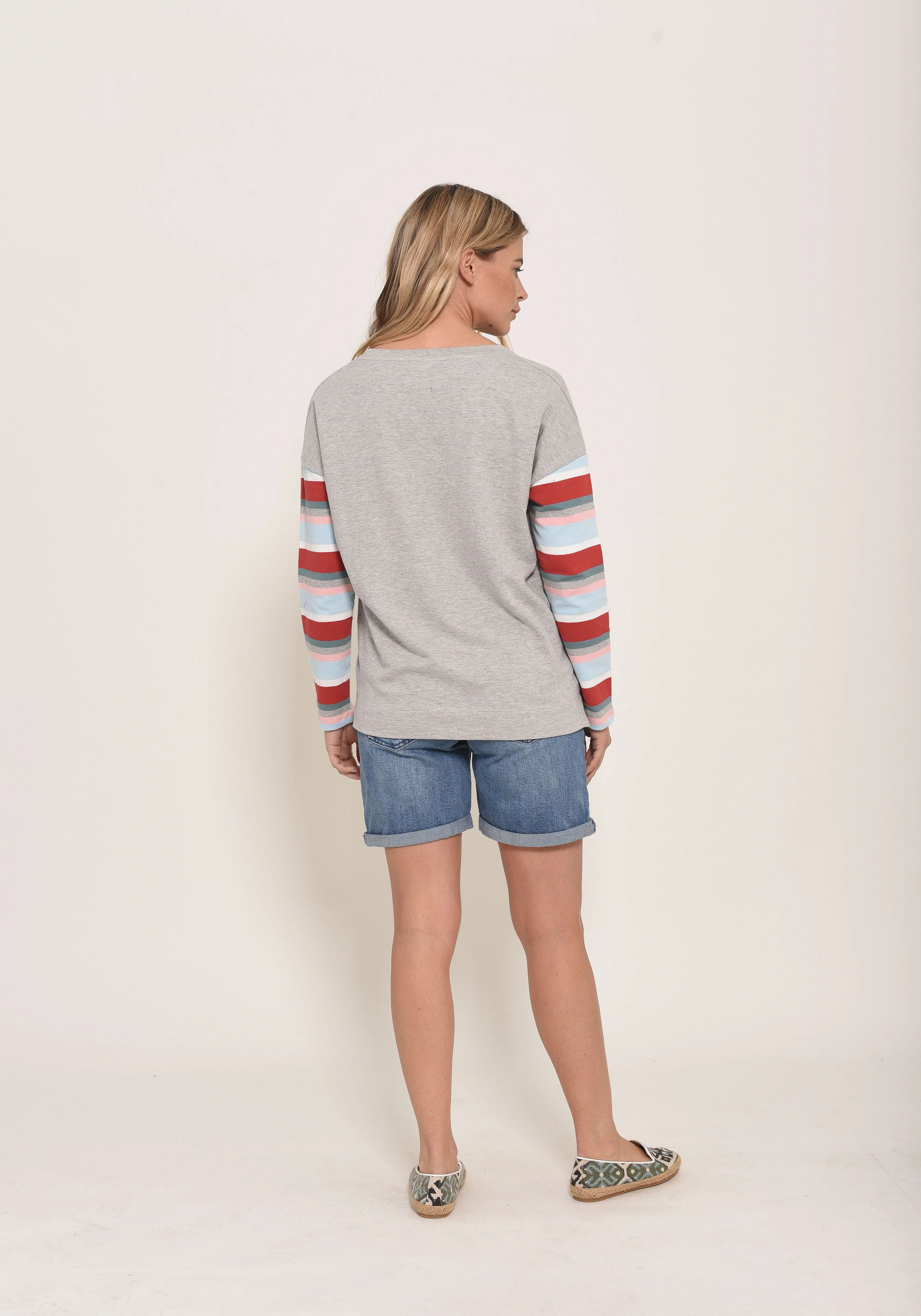 Stripe Sleeve Sweat - Image 4