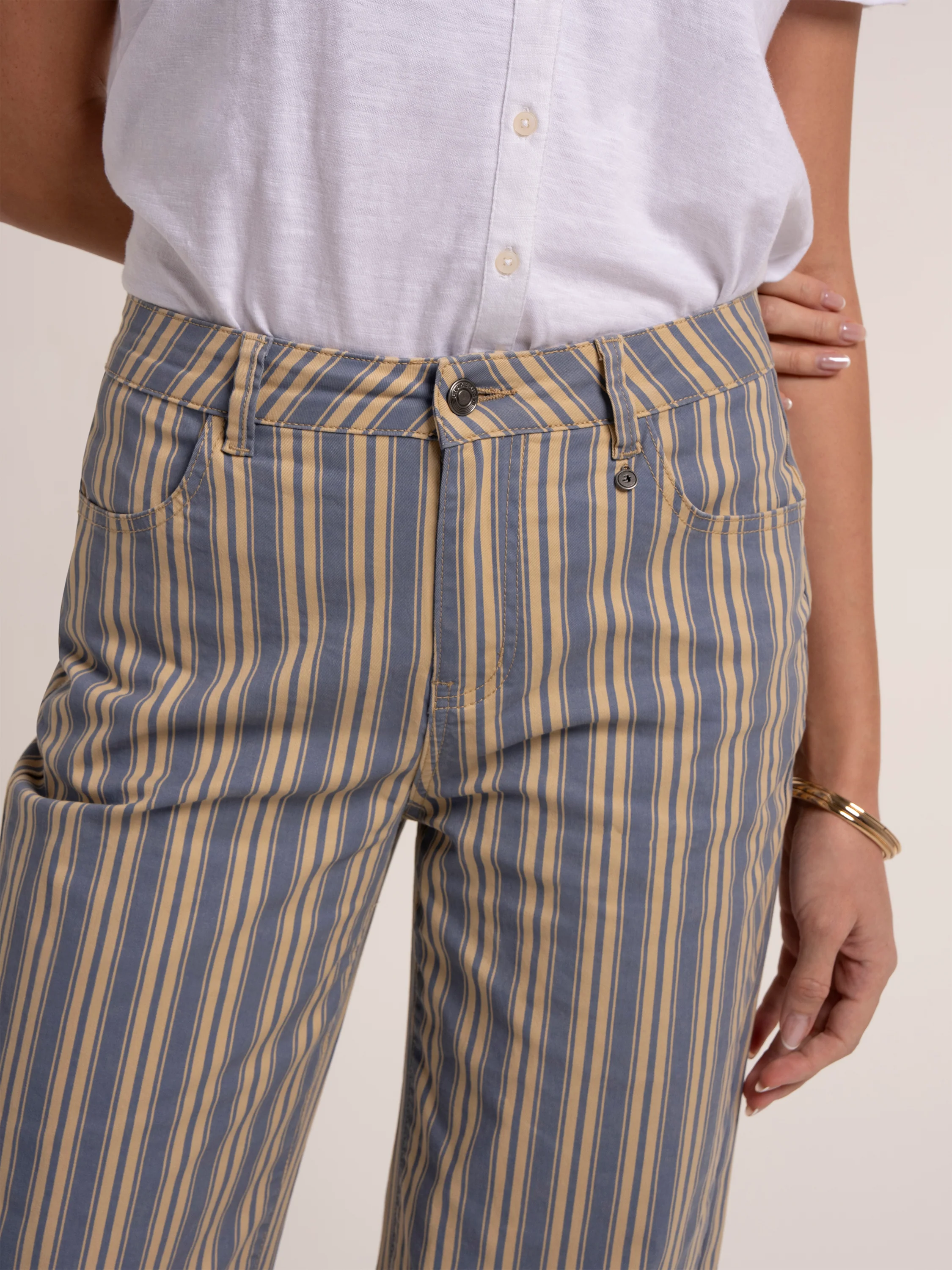 Stripe Straight Leg Jeans - Image 4