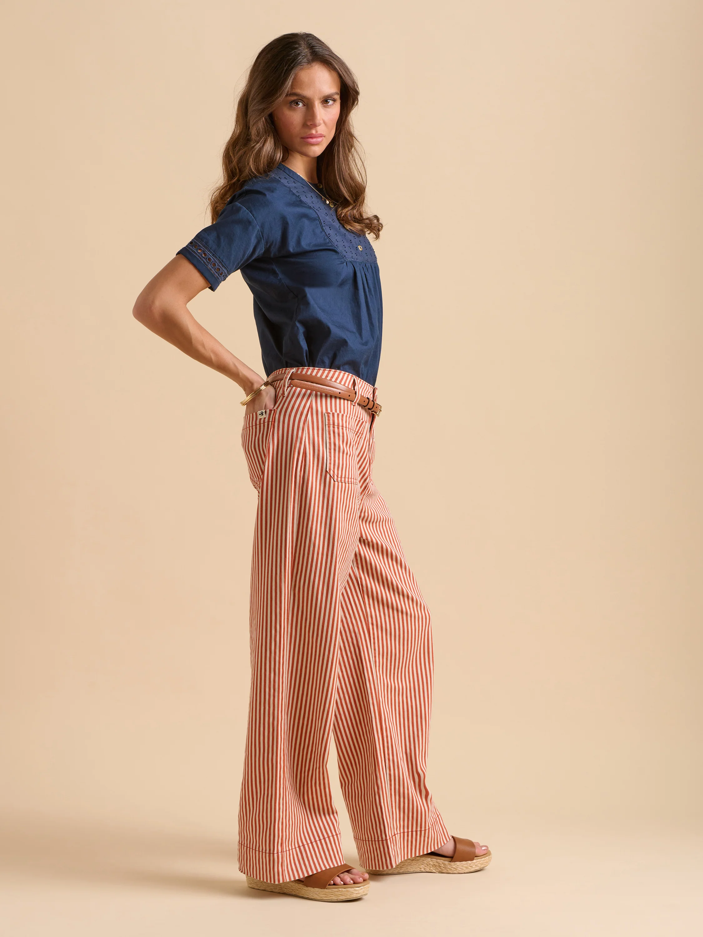 Stripe Straight Leg Jeans - Image 2
