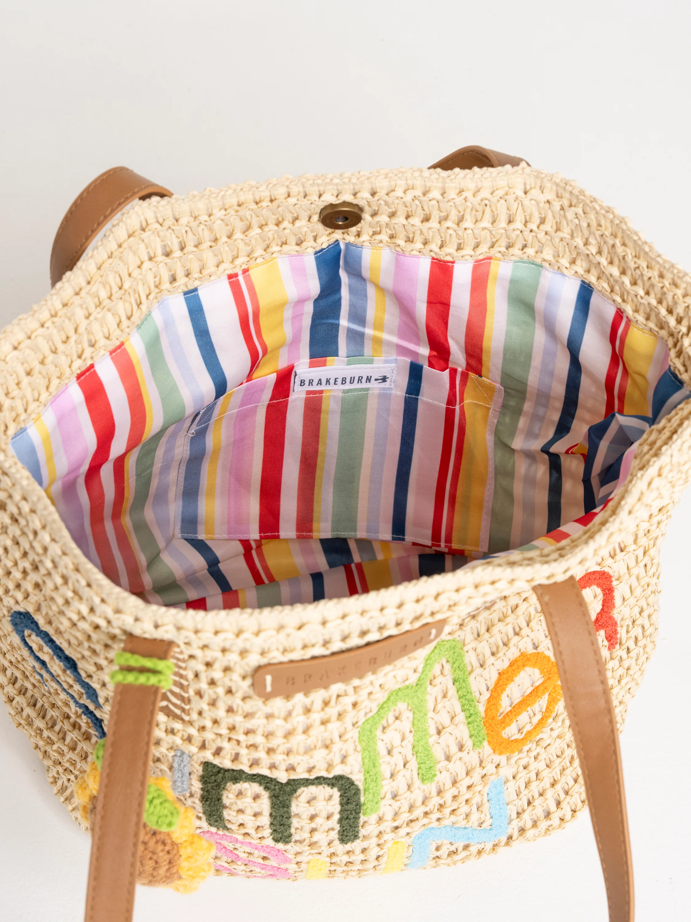 Summer Sun Raffia Beach Bag - Image 3