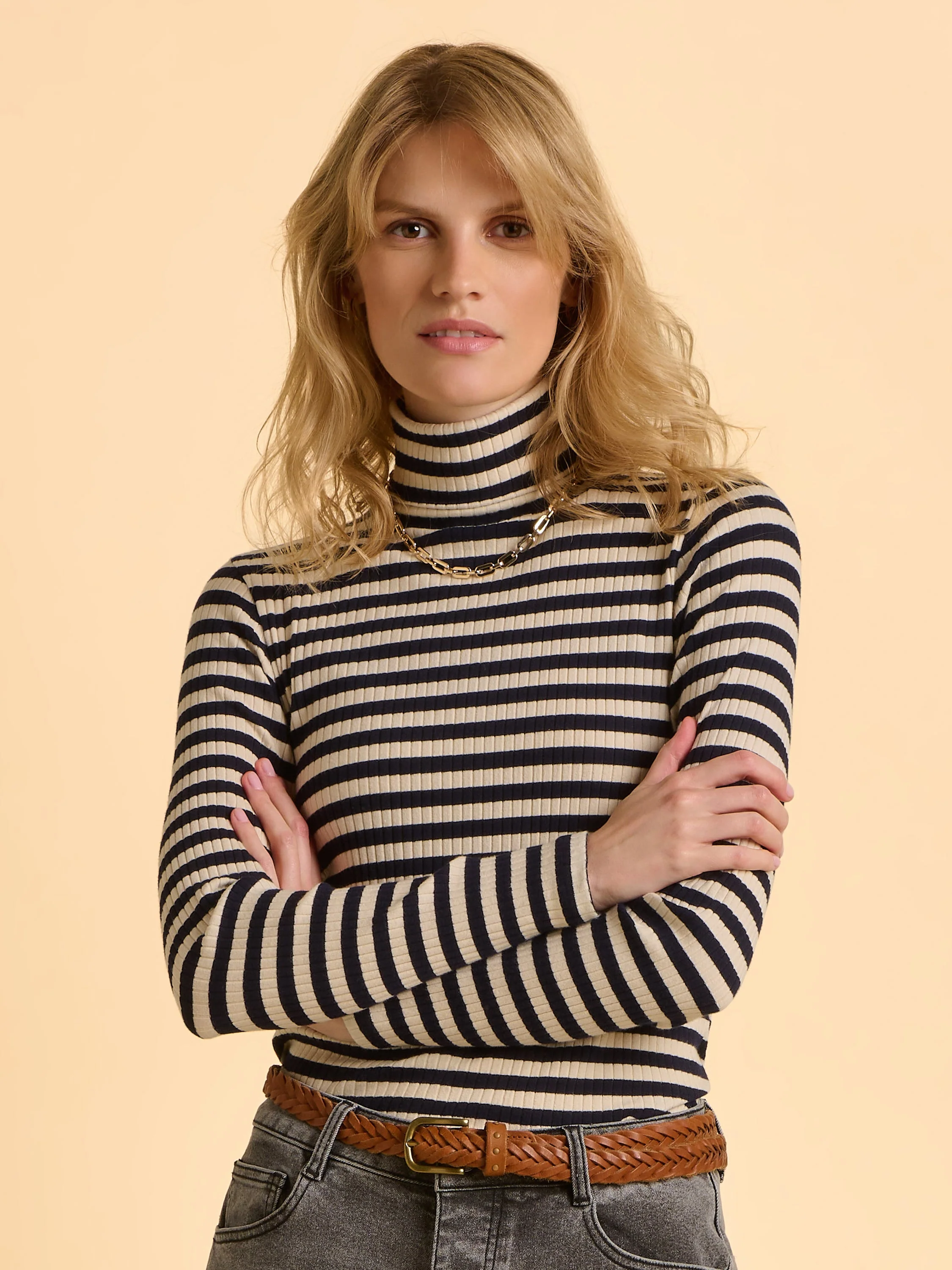 Sylvia Ribbed Long Sleeve T-Shirt - Image 4