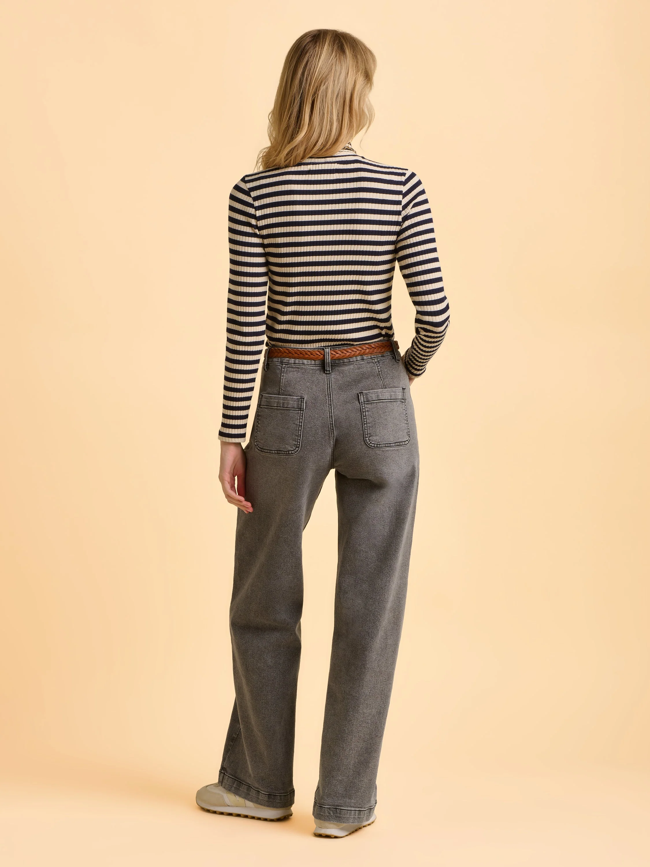 Sylvia Ribbed Long Sleeve T-Shirt - Image 5