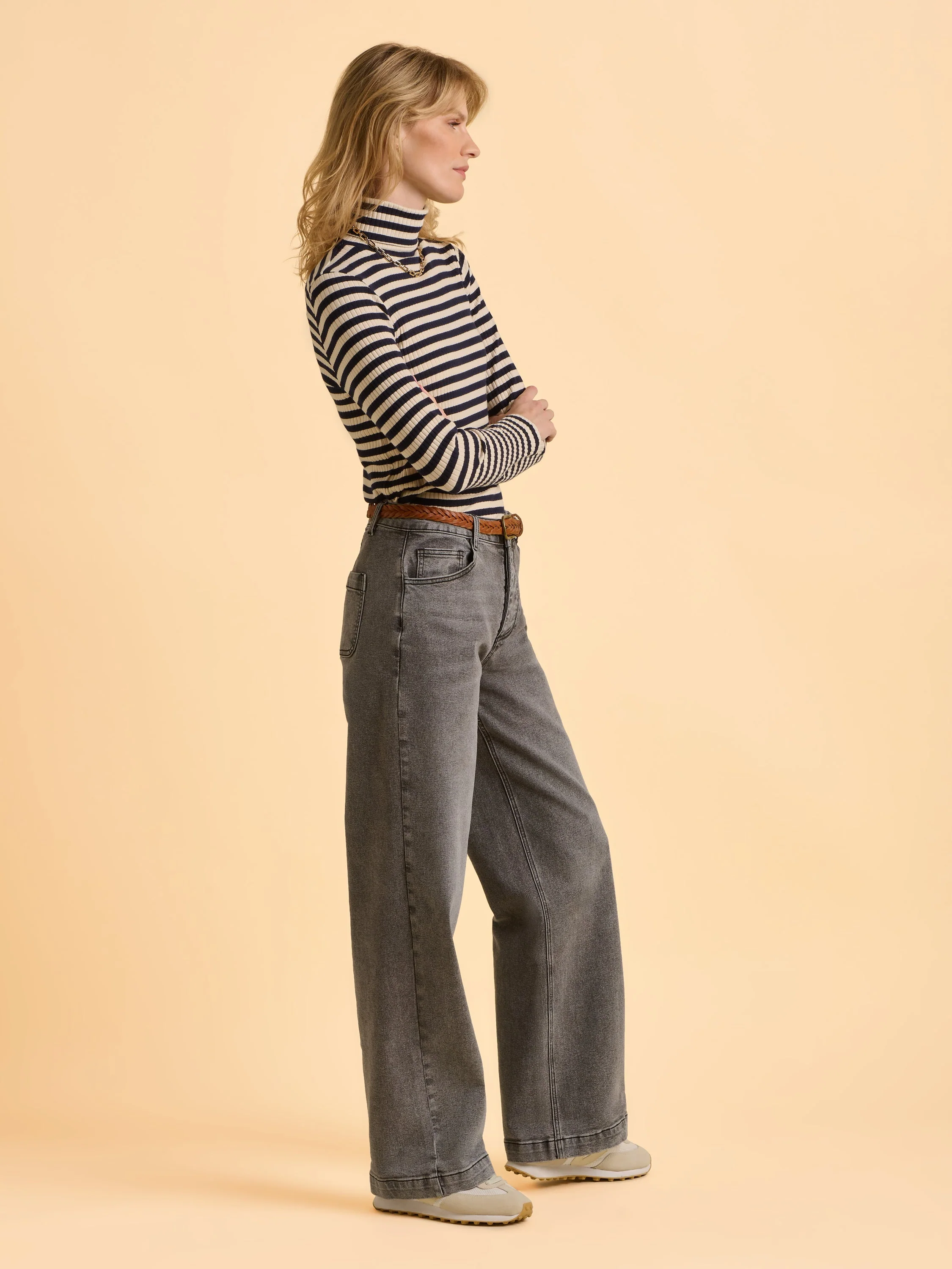 Sylvia Ribbed Long Sleeve T-Shirt - Image 6