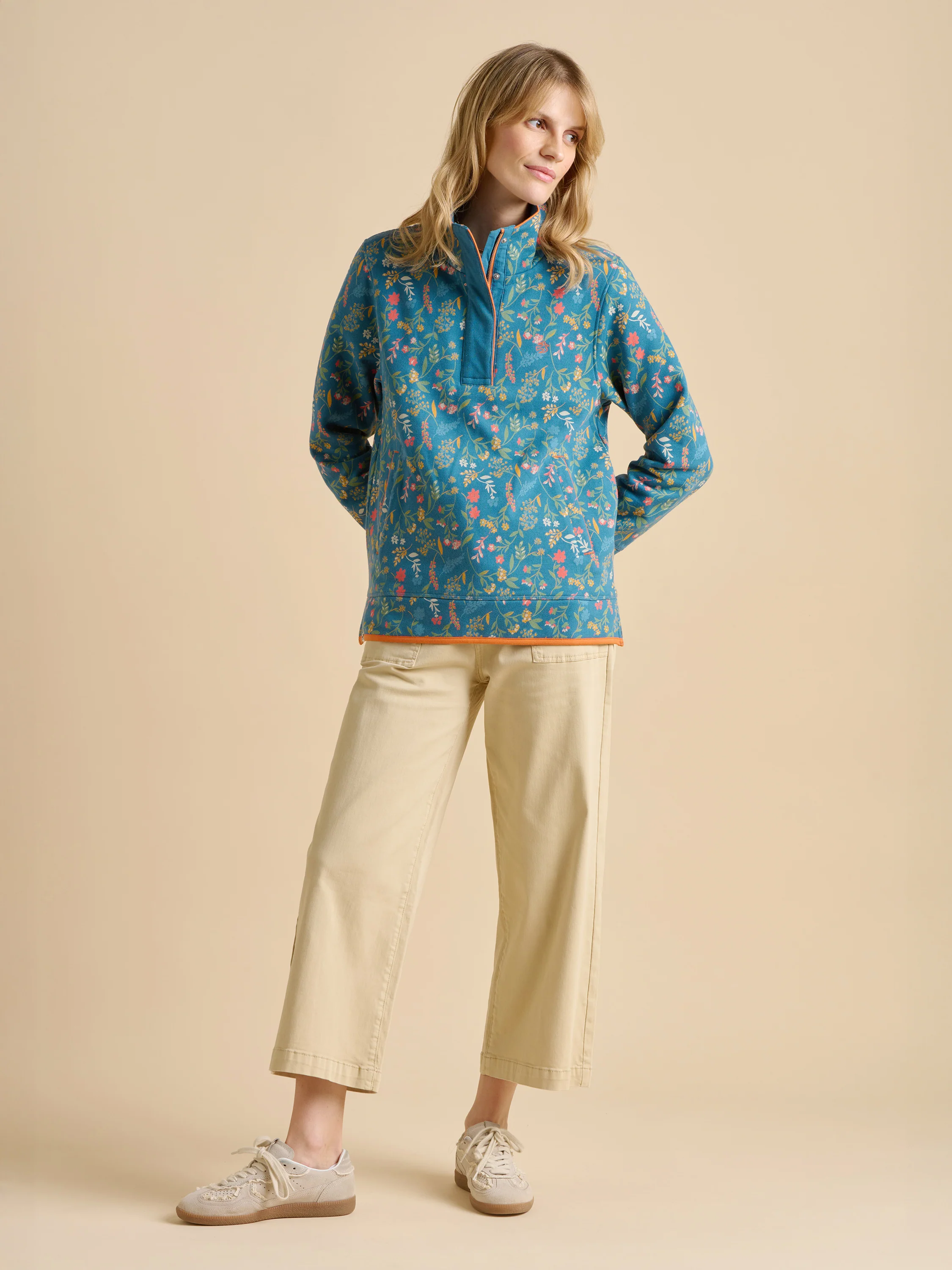 Teal Shoreline Meadow Quarter Zip - Image 3