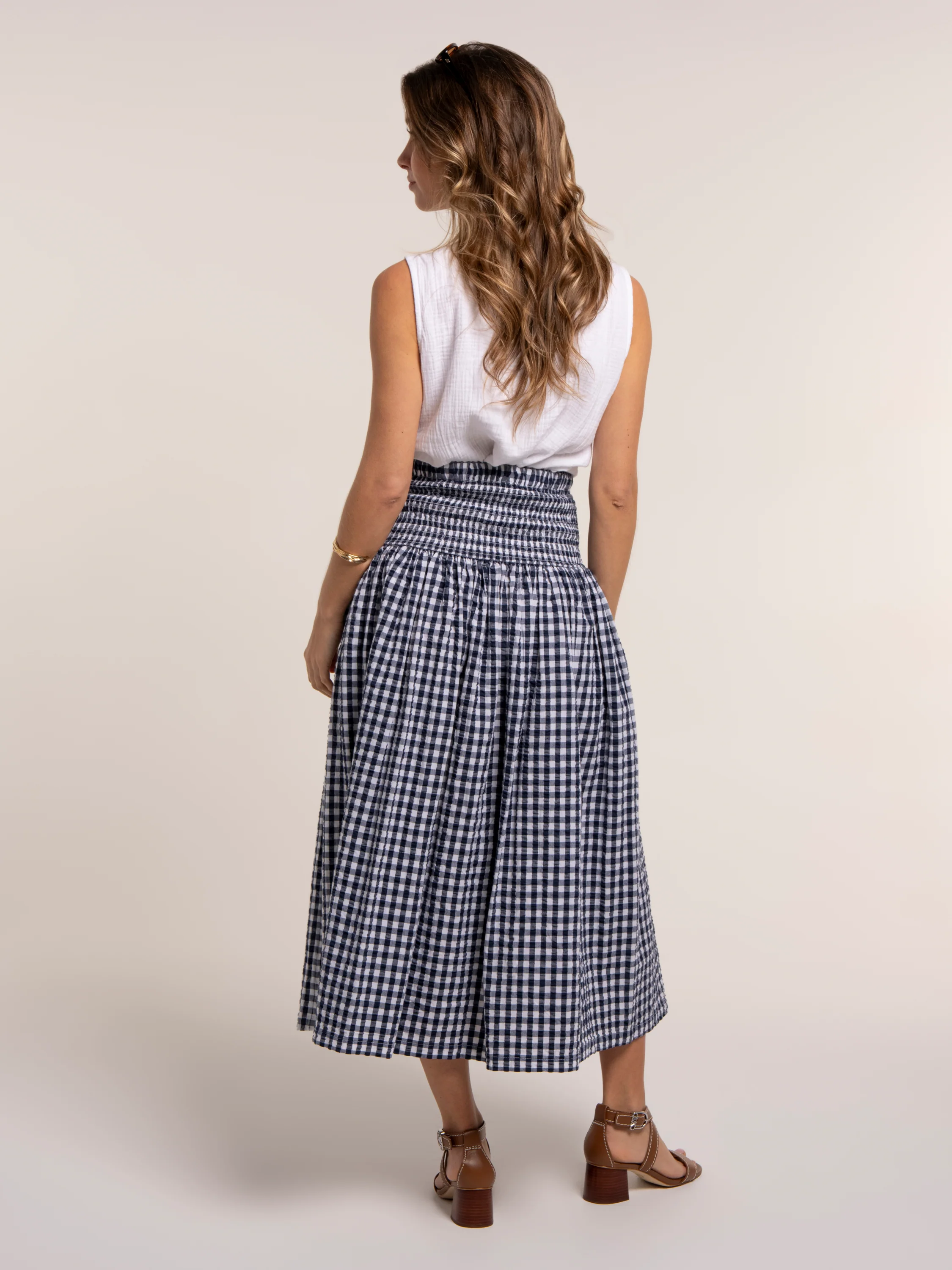 Teresa Gingham 2-in-1 Maxi Skirt - Image 7