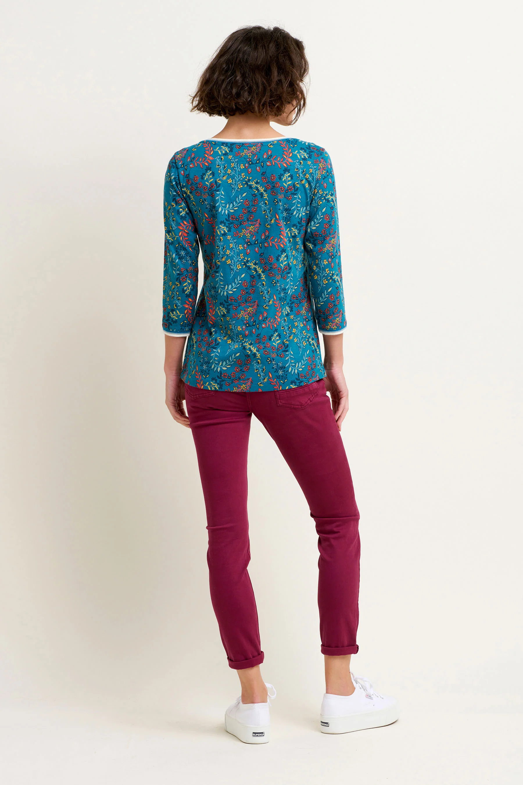 Uma Floral Paisley 3 Quarter Tee - Image 2