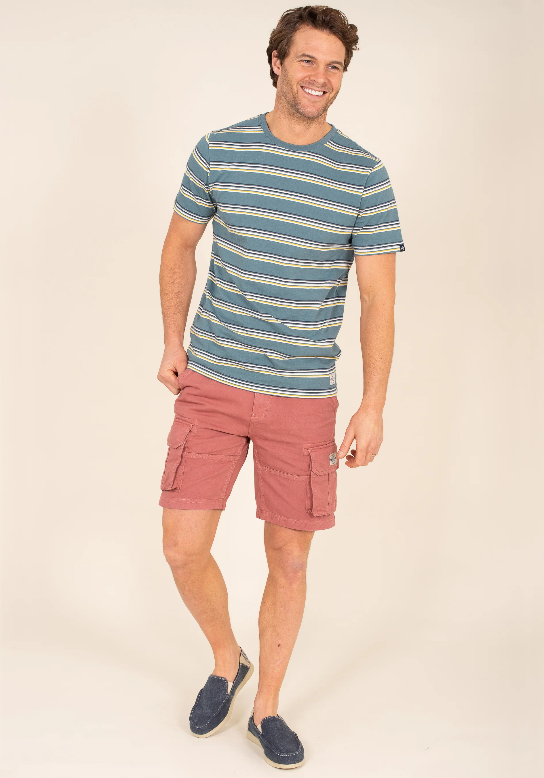 Washed Pink Cargo Shorts - Image 3