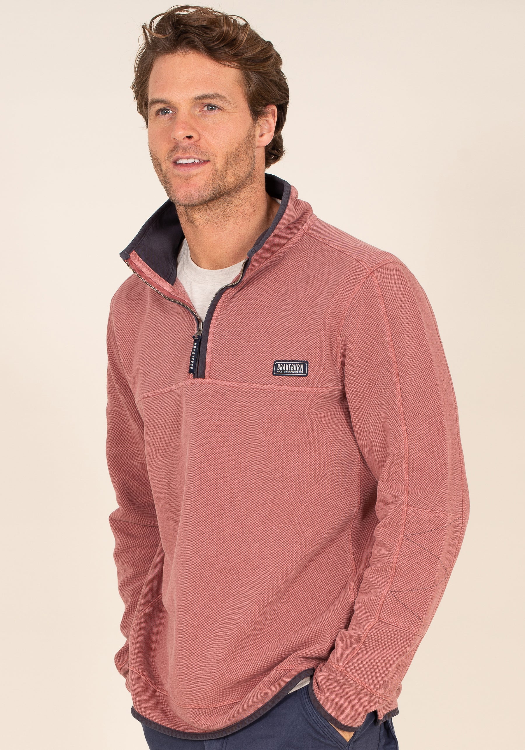 Washed Pique 1/4 Zip Sweat - Image 2