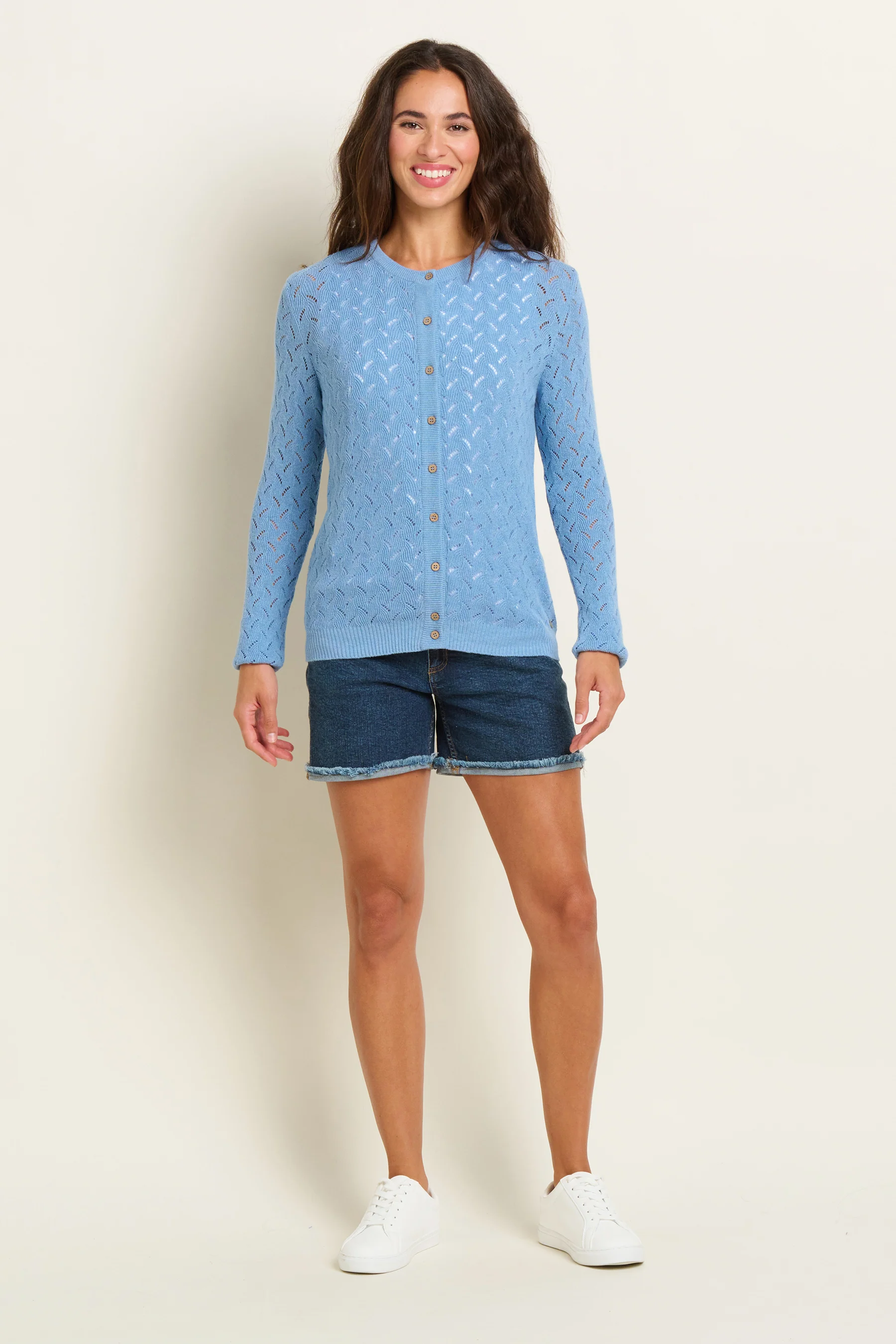 Wave Pointelle Knitted Cardigan - Image 5