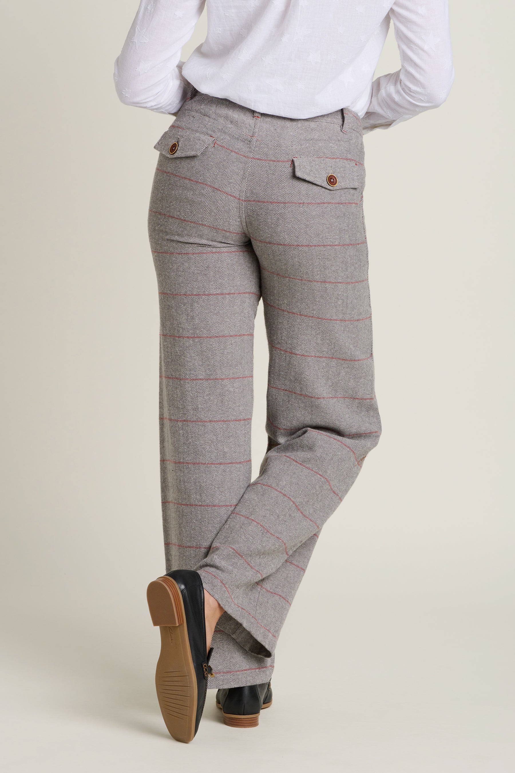 Wide Leg Textured Trouser - Image 4