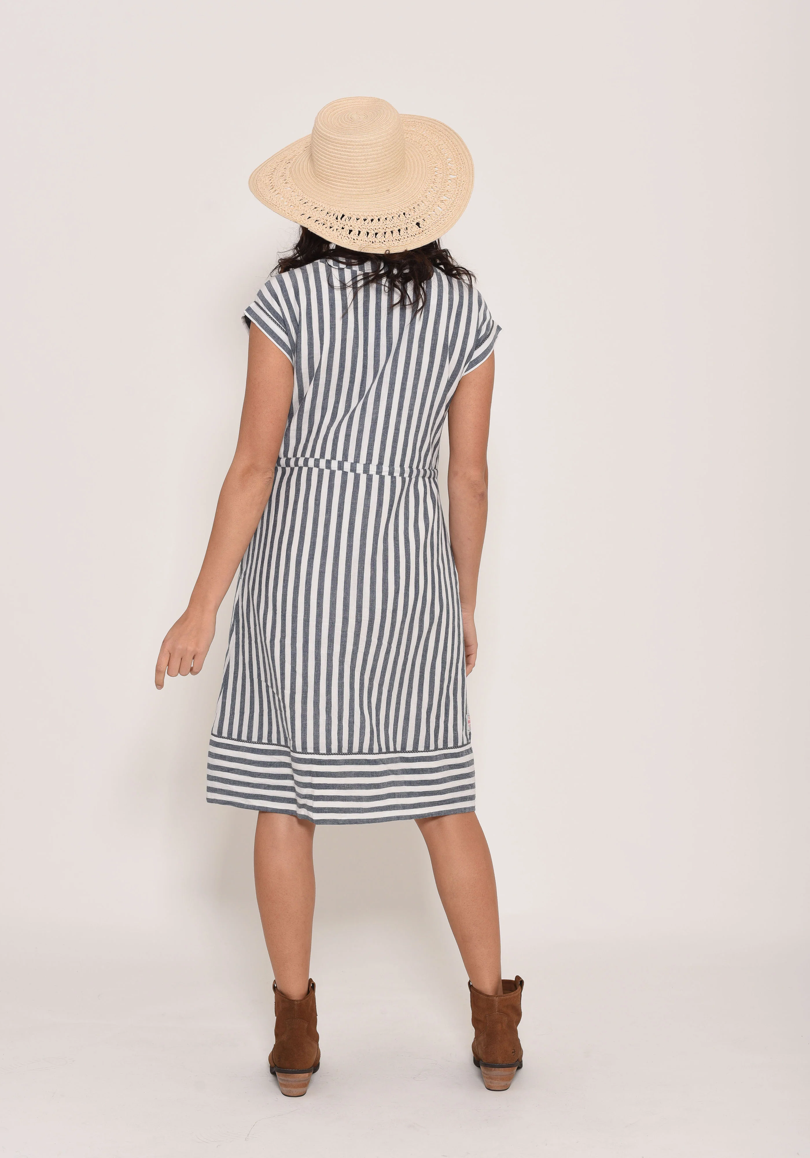 Woven Stripe Dress - Image 3