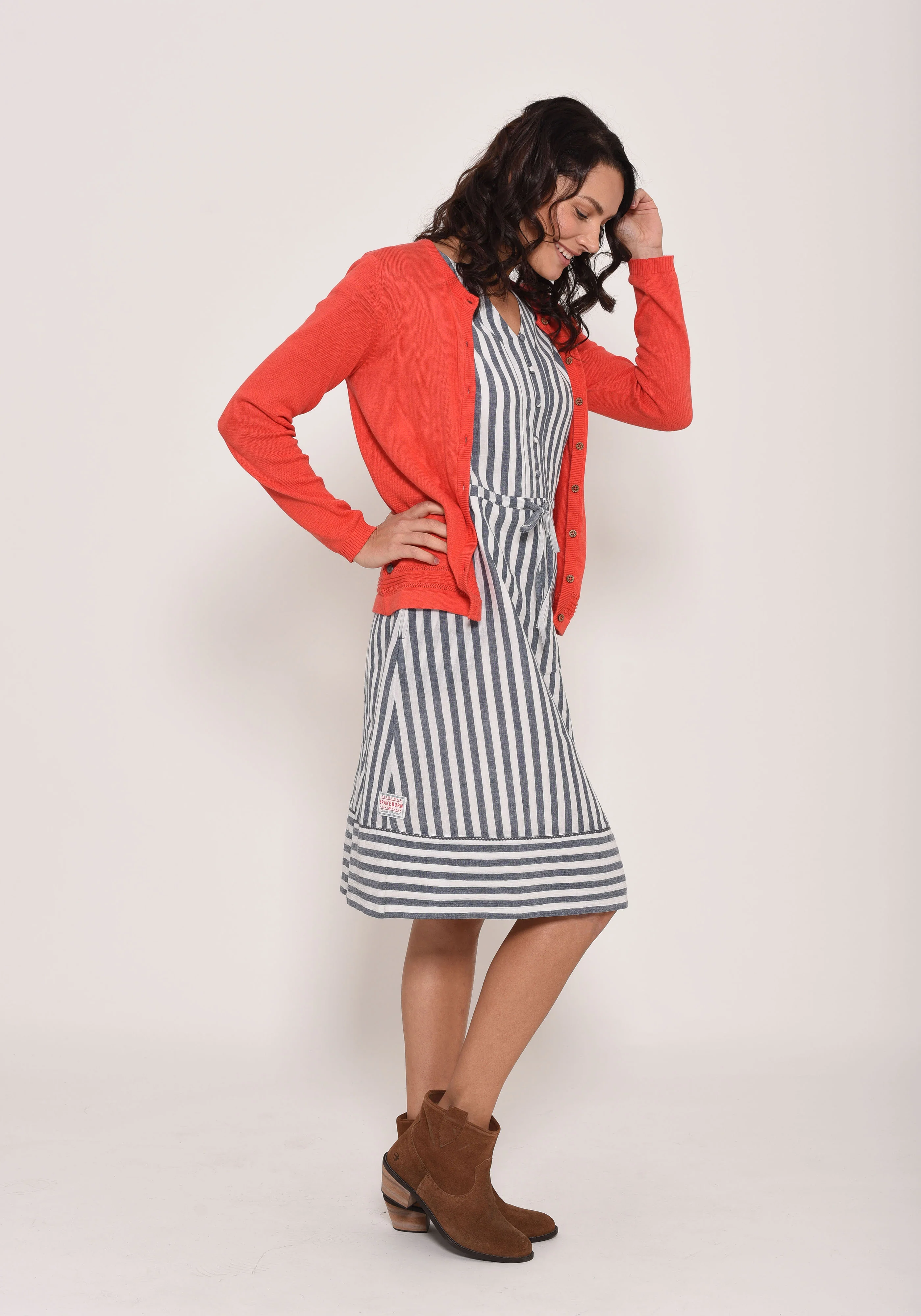 Woven Stripe Dress - Image 5